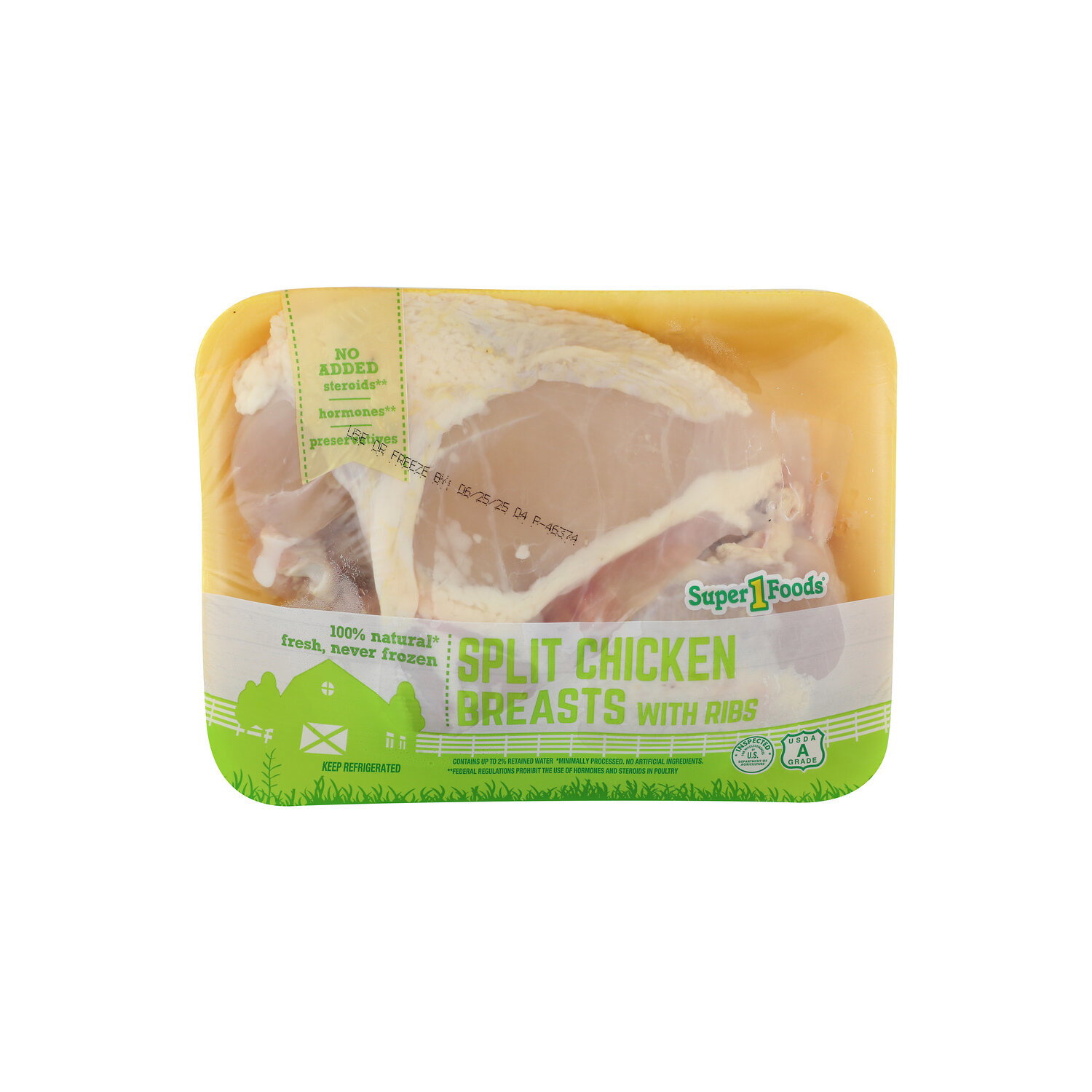 Super 1 Foods Split Chicken Breasts - Avg 2.76 Lbs Image 1 of 4
