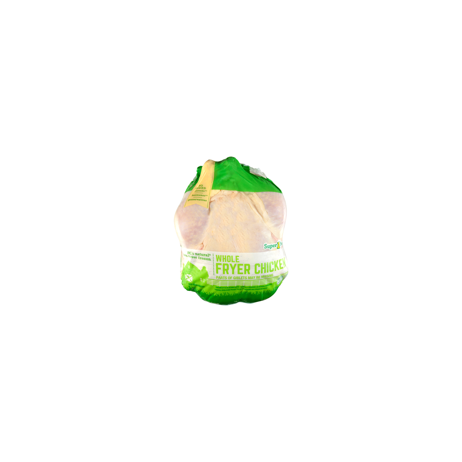 Super 1 Foods Whole Fryer Chicken - Avg 5.64 Lbs Image 1 of 4