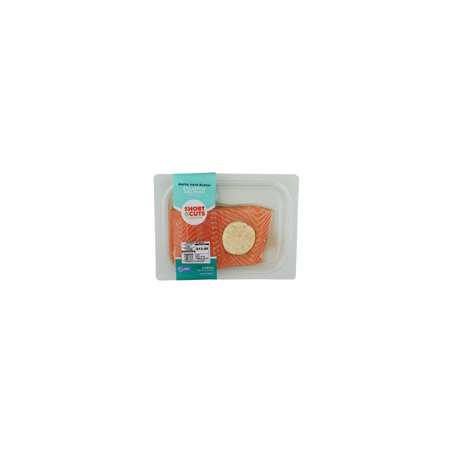 Short Cuts Garlic Herb Butter Atlantic Salmon Portion - Avg 0.81 Lb Image 1 of 4