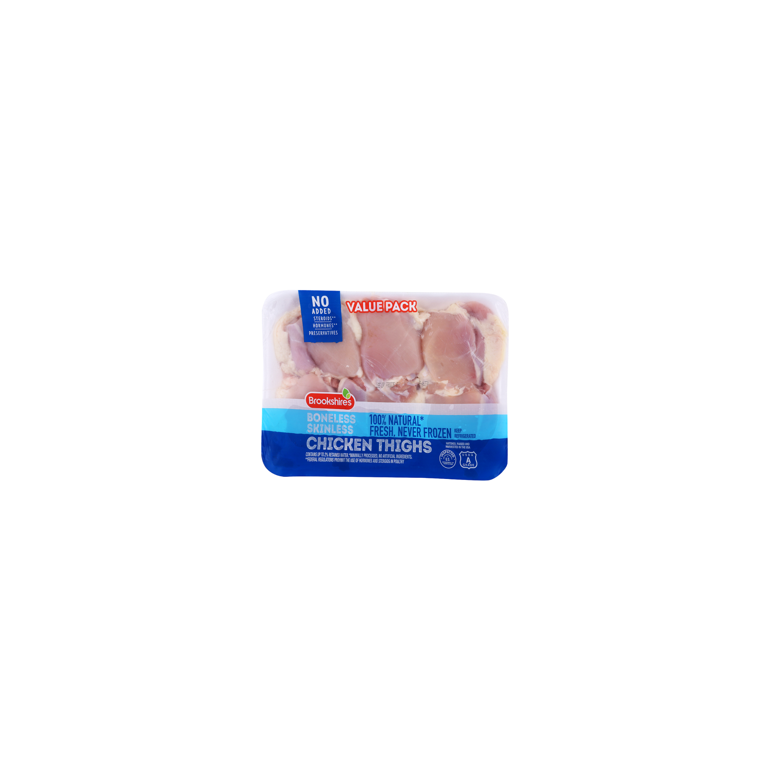 Brookshire's Value Pack Boneless Skinless Chicken Thighs - Avg 2.14 Lbs Image 1 of 4