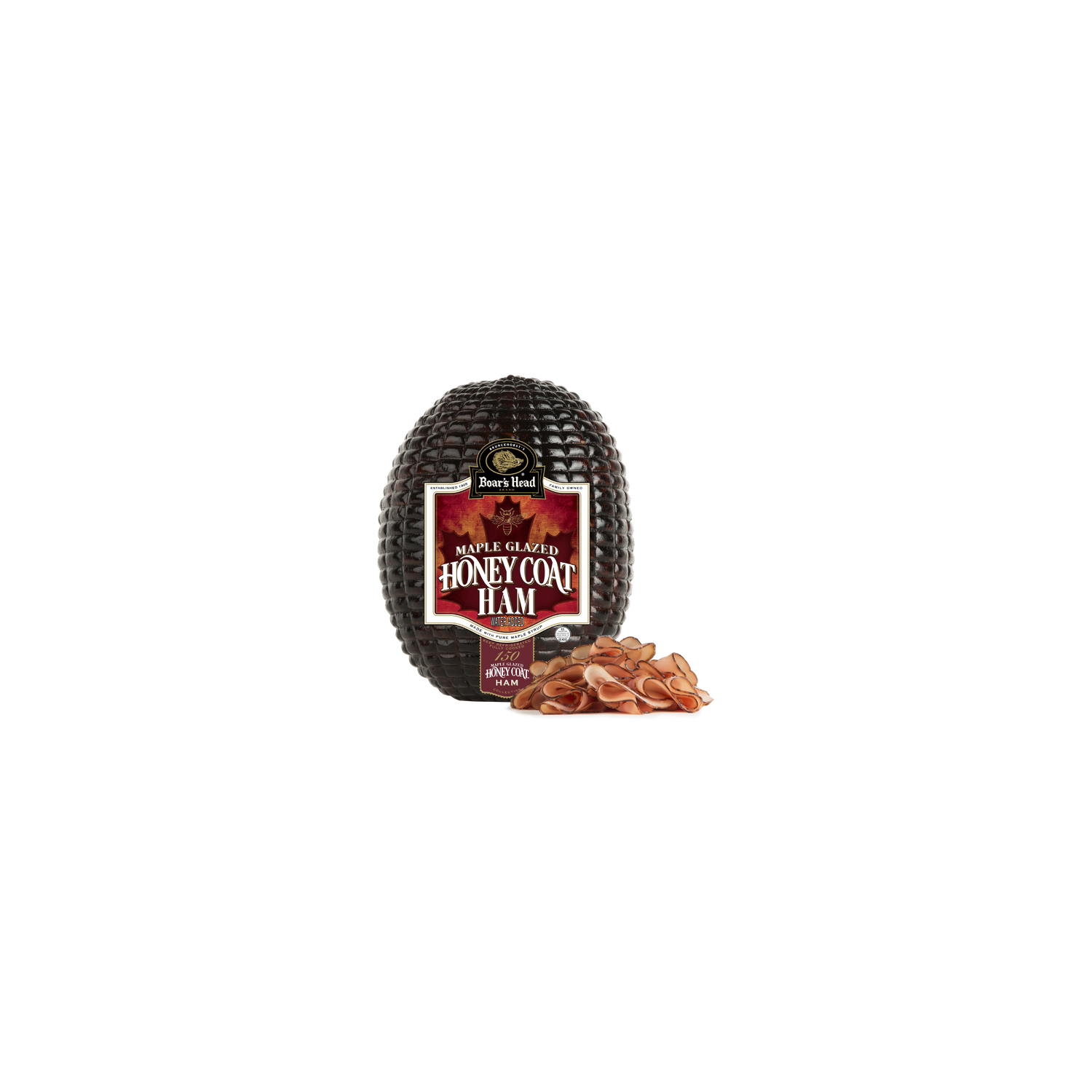 Boar's Head Maple Glazed Honey Coat Ham - 1 Pound Image 1 of 3