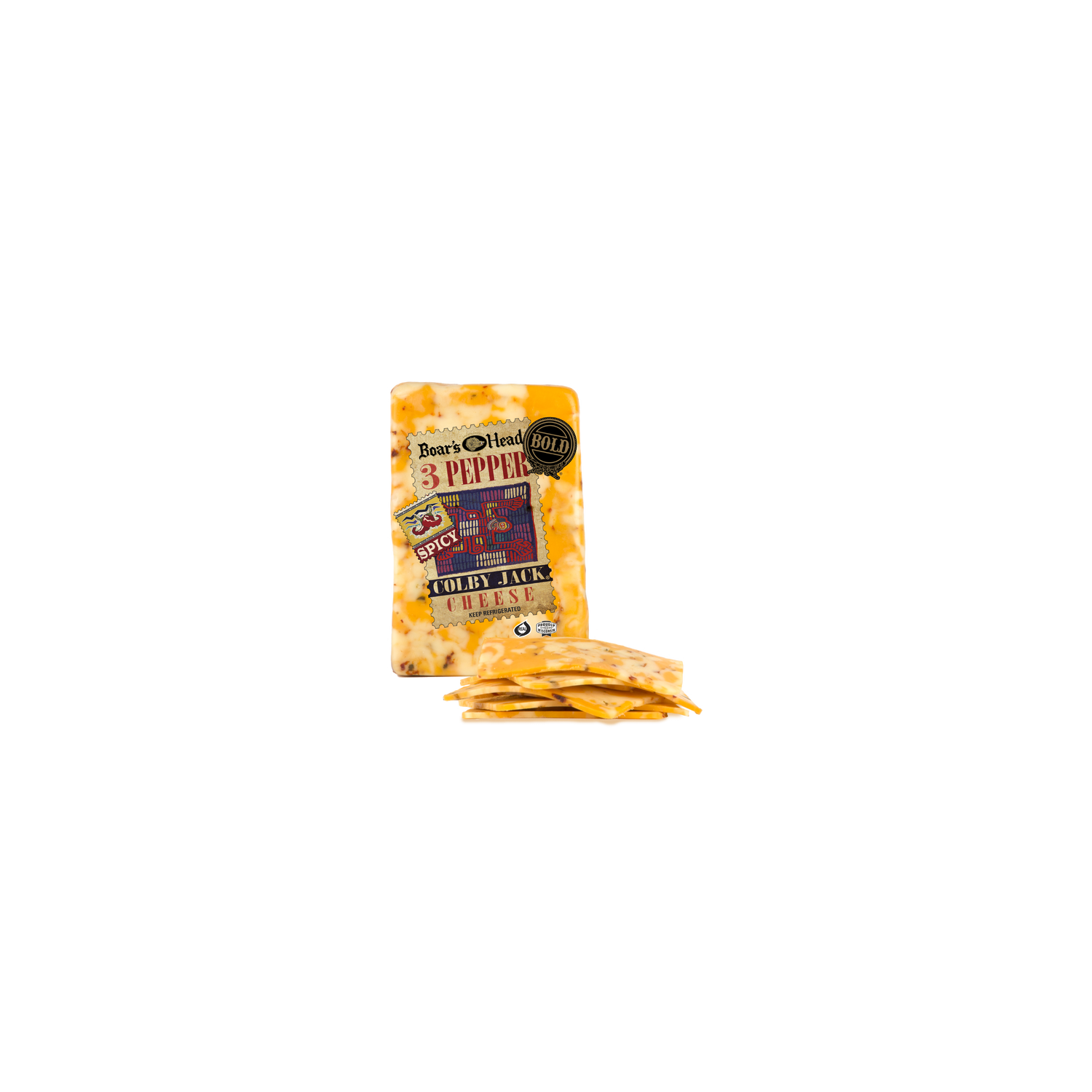 Boar's Head Three Pepper Colby Jack Cheese - 1 Pound Image 1 of 3