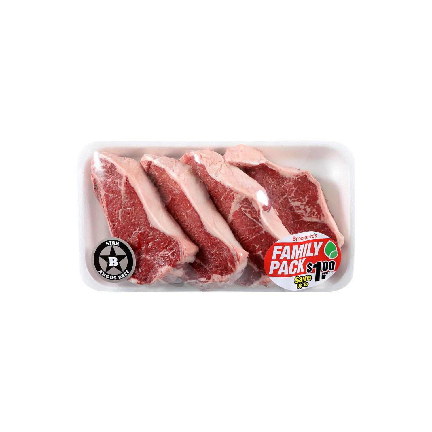 Star B Angus Beef Family Pack Bone-In New York Strip Steak - Avg 3.50 Lbs Image 1 of 2