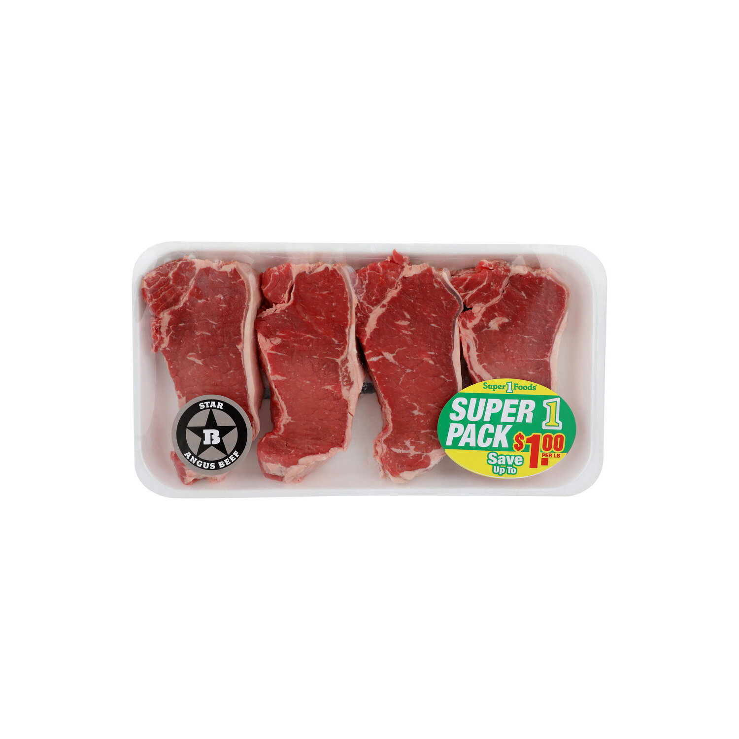 Star B Angus Beef Super Pack New York Strip Steak - Avg 2.00 Lbs Image 1 of 2