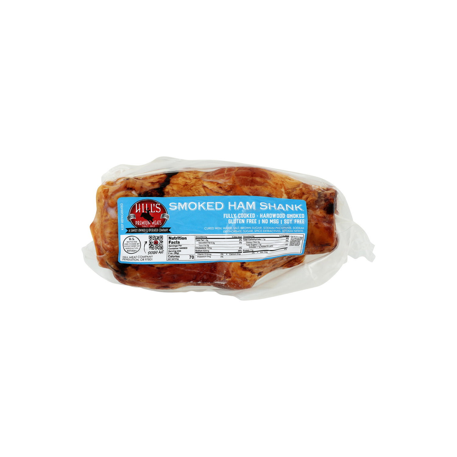 Hill's Premium Meats Smoked Ham Shank - 1.85 Pound Image 1 of 4