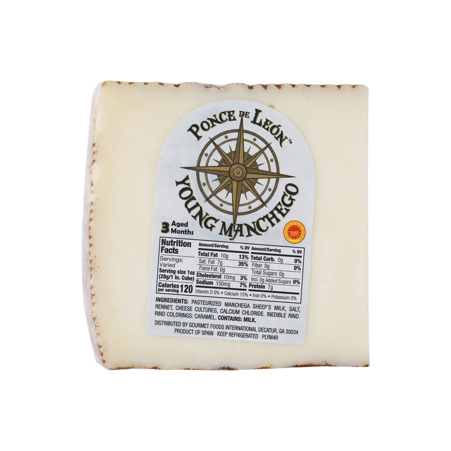 Ponce De Leon Young Manchego Cheese - Avg 0.44 Lb Image 1 of 2