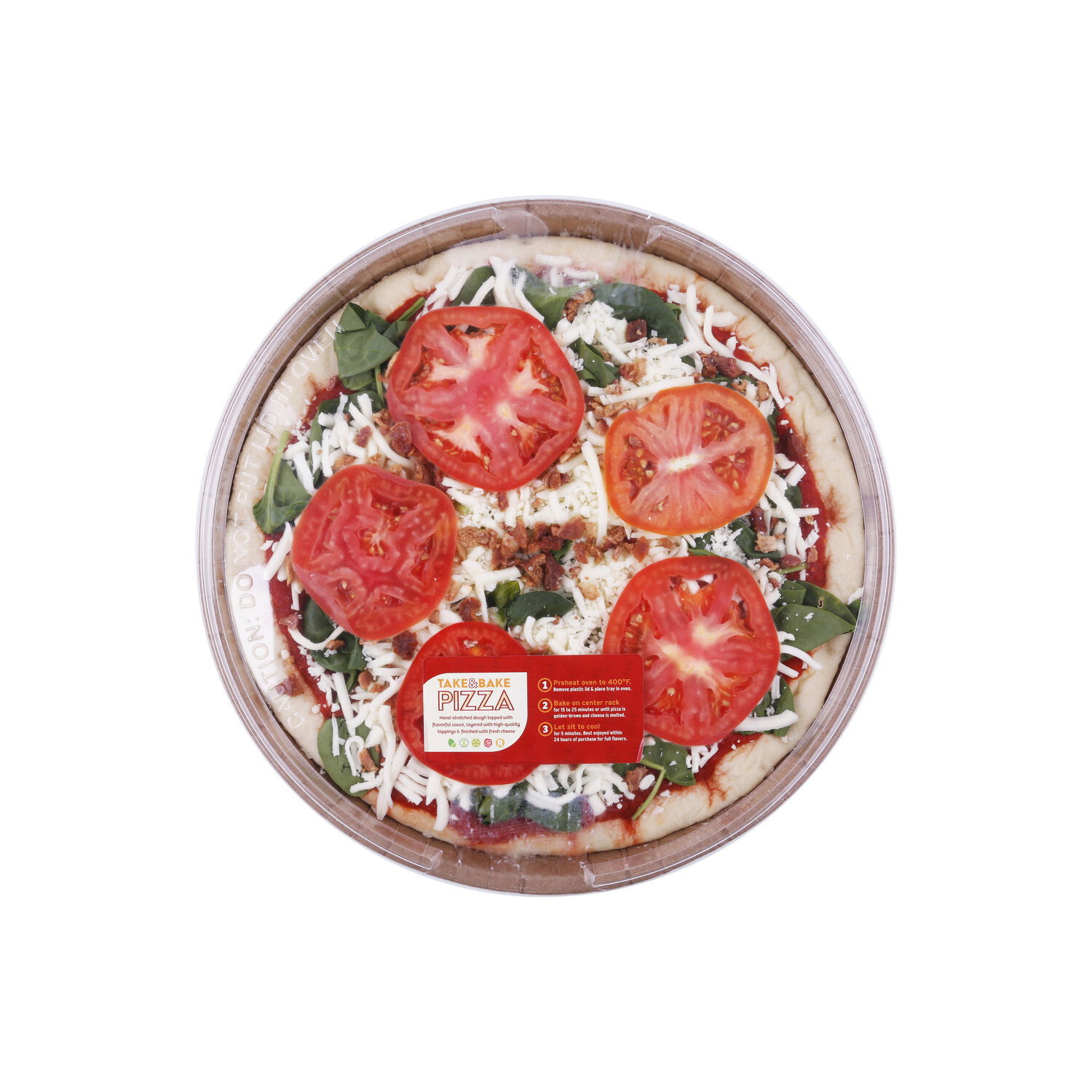 Take N Bake Spinach Bacon Pizza - 1 Each Image 1 of 4