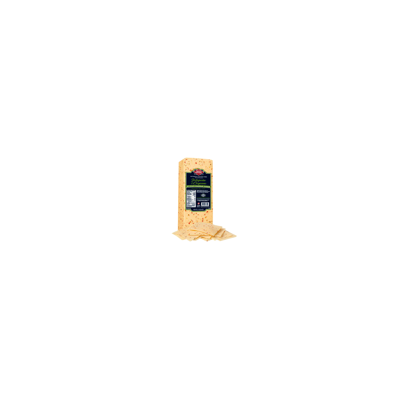 Dietz & Watson Fresh Sliced Jalapeno & Cayenne Cheddar Cheese - Avg 0.54 Lb