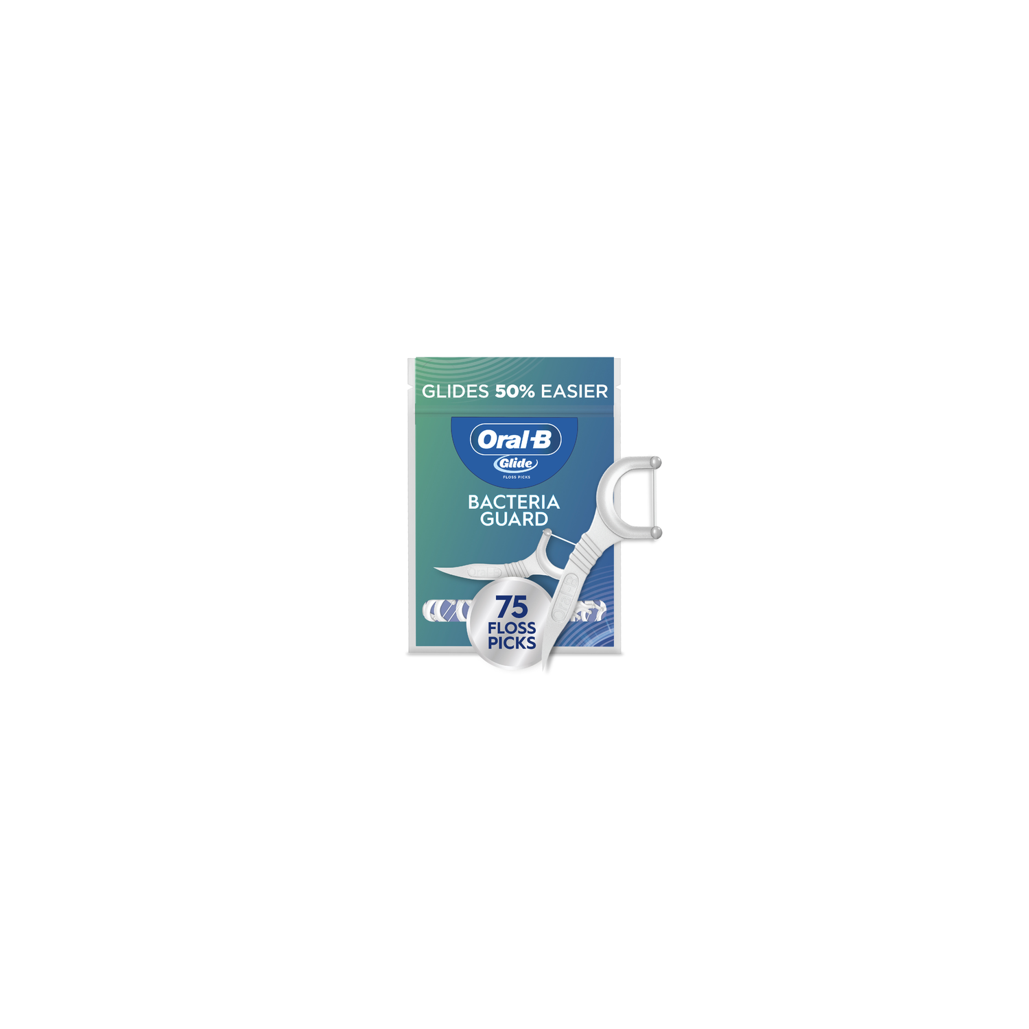 Oral-B Glide Mint Flavor Bacteria Guard Floss Picks - 75 Count Image 1 of 2