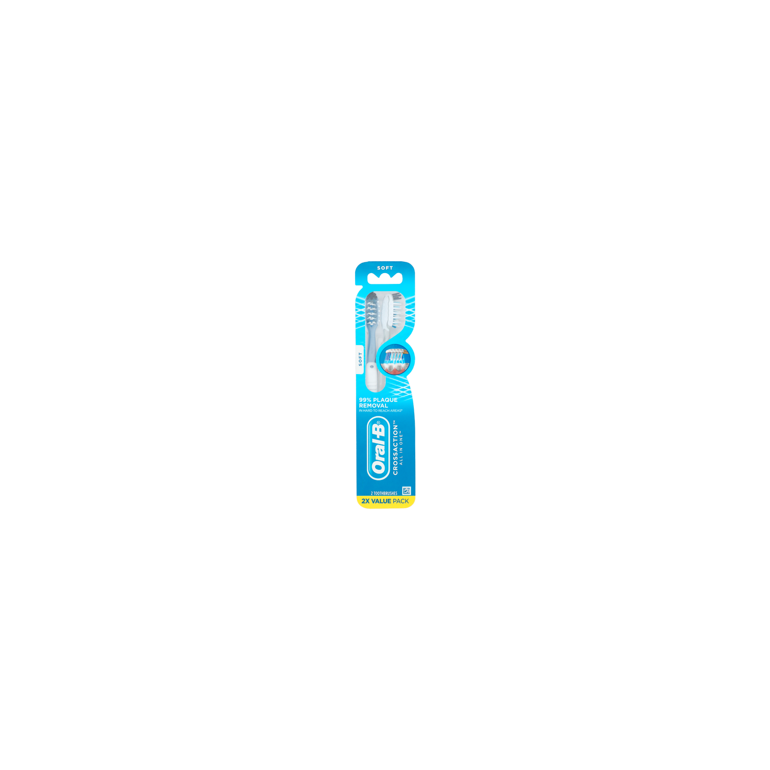 Oral-B Crossaction All In One Toothbrushes - 2 Count