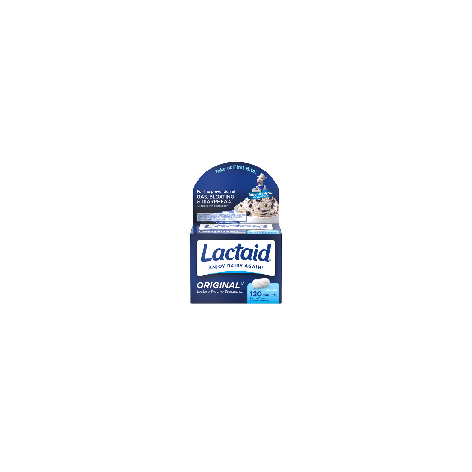 Lactaid Original Strength Caplets - 120 Count Image 1 of 2