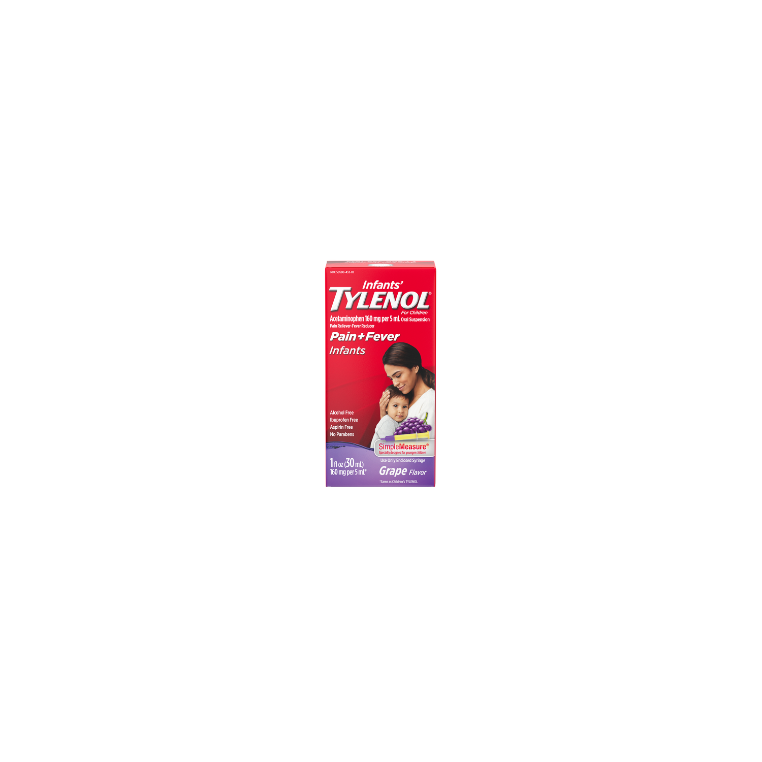 Tylenol Infants' Oral Suspension, Grape - 1 Ounce Image 1 of 2