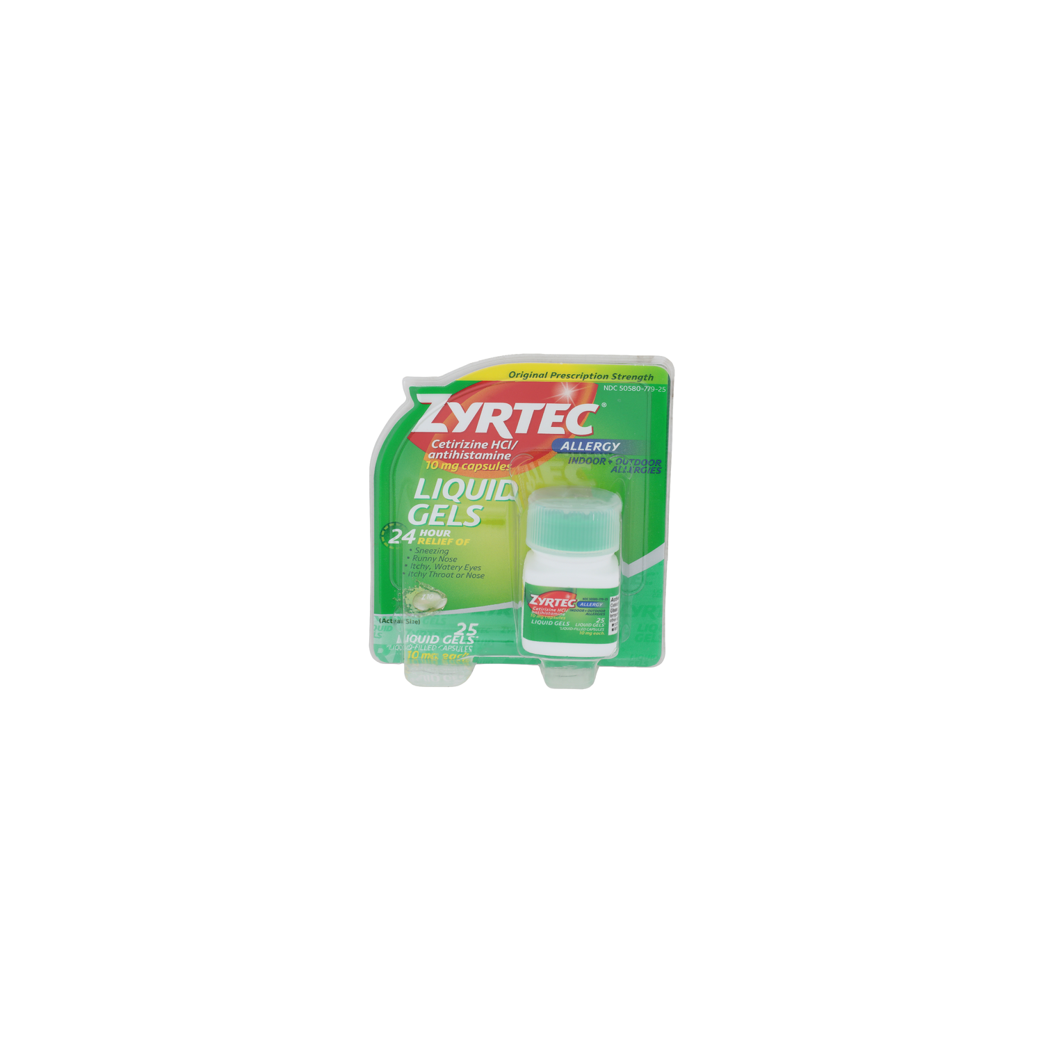 Zyrtec Liquid Gels Indoor + Outdoor Allergies - 25 Count Image 1 of 3