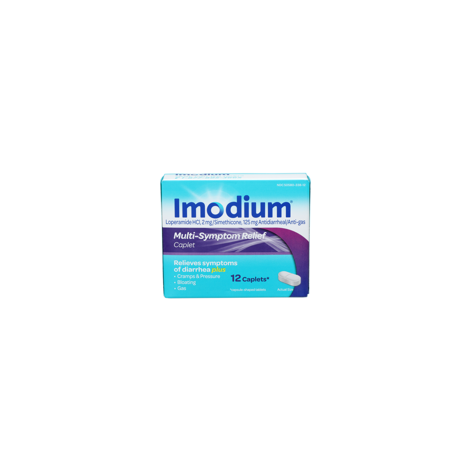 IMODIUM A-D Multi-Symptom Relief Caplet Antidarrhealanti-Gas - 12 Count Image 1 of 4