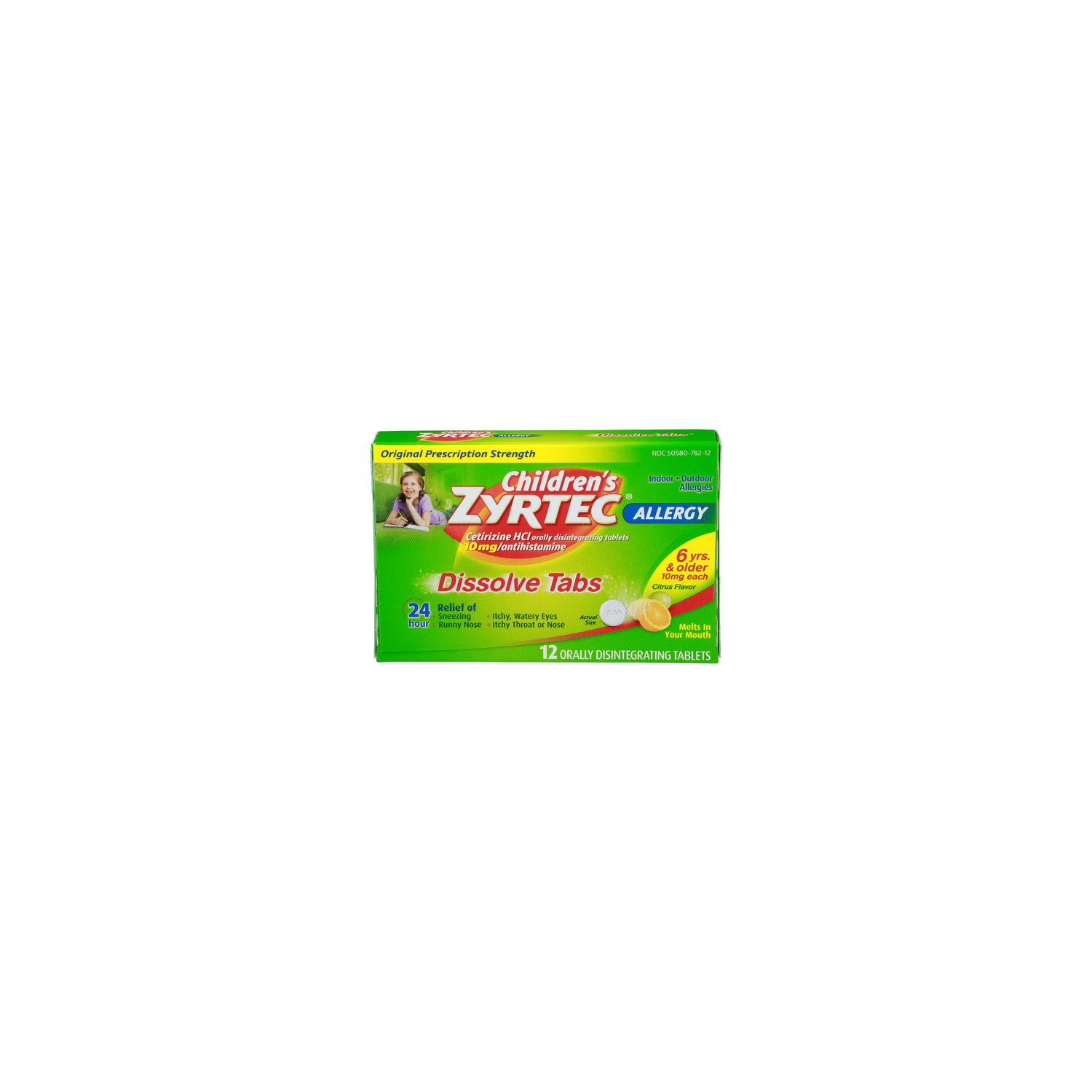 CHILDREN's Zyrtec Citrus Flavor Allergy Antihistamine - 12 Count Image 1 of 3
