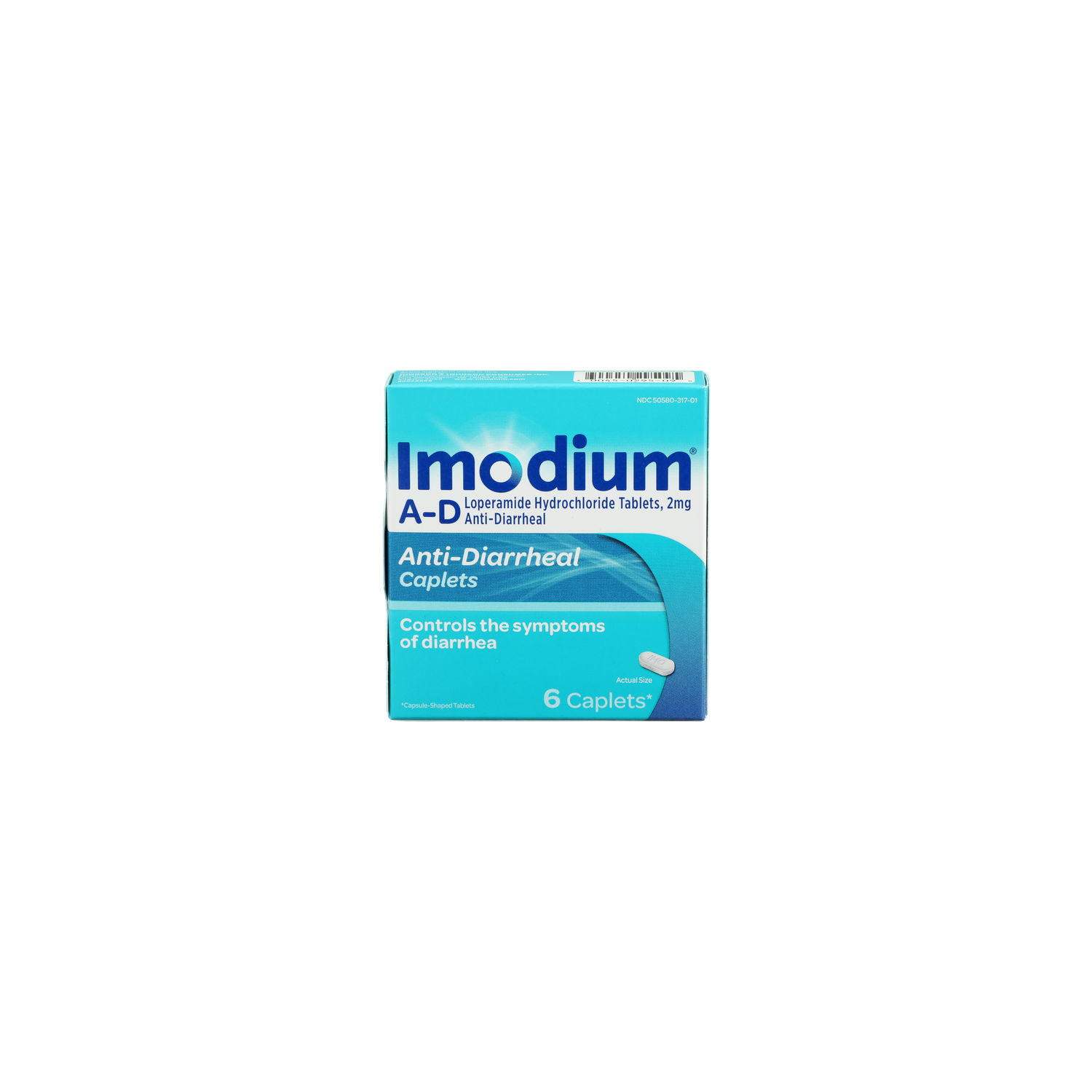 IMODIUM A-D Caplets Anti-Diarrheal - 6 Count Image 1 of 4
