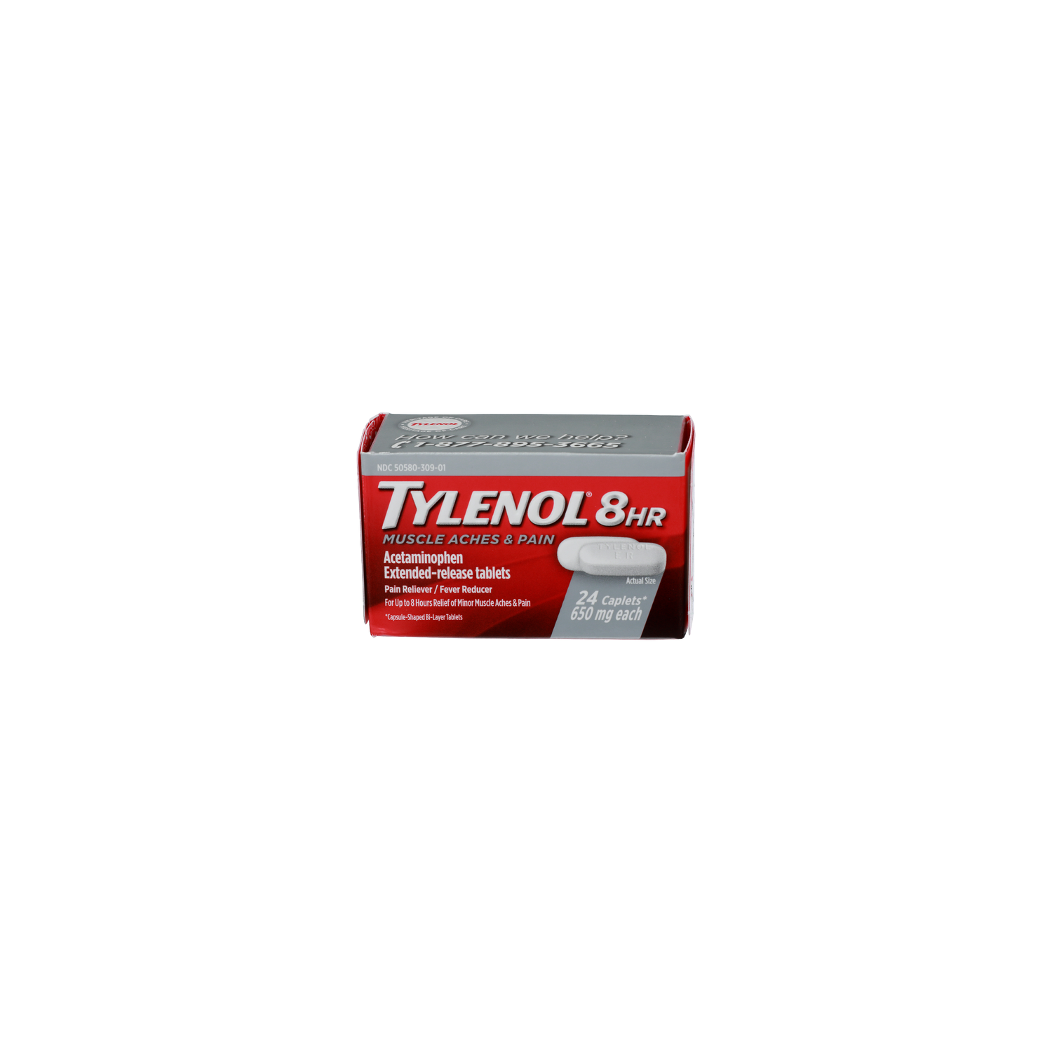Tylenol 8HR Muscle Aches & Pain Reliever Fever Reducer - 24 Count Image 1 of 4