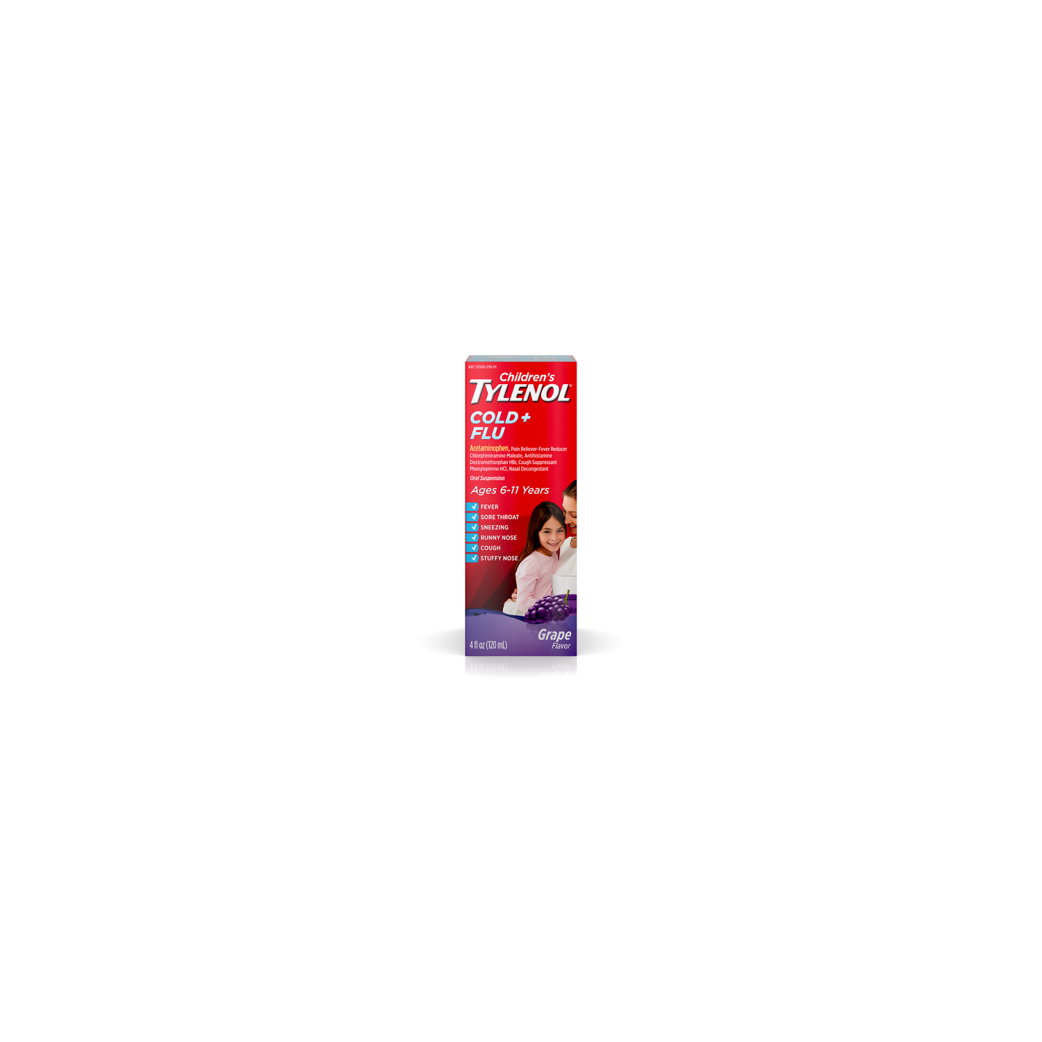 Children's Tylenol Grape Cold + Flu - 4 Fluid Ounce Image 1 of 2