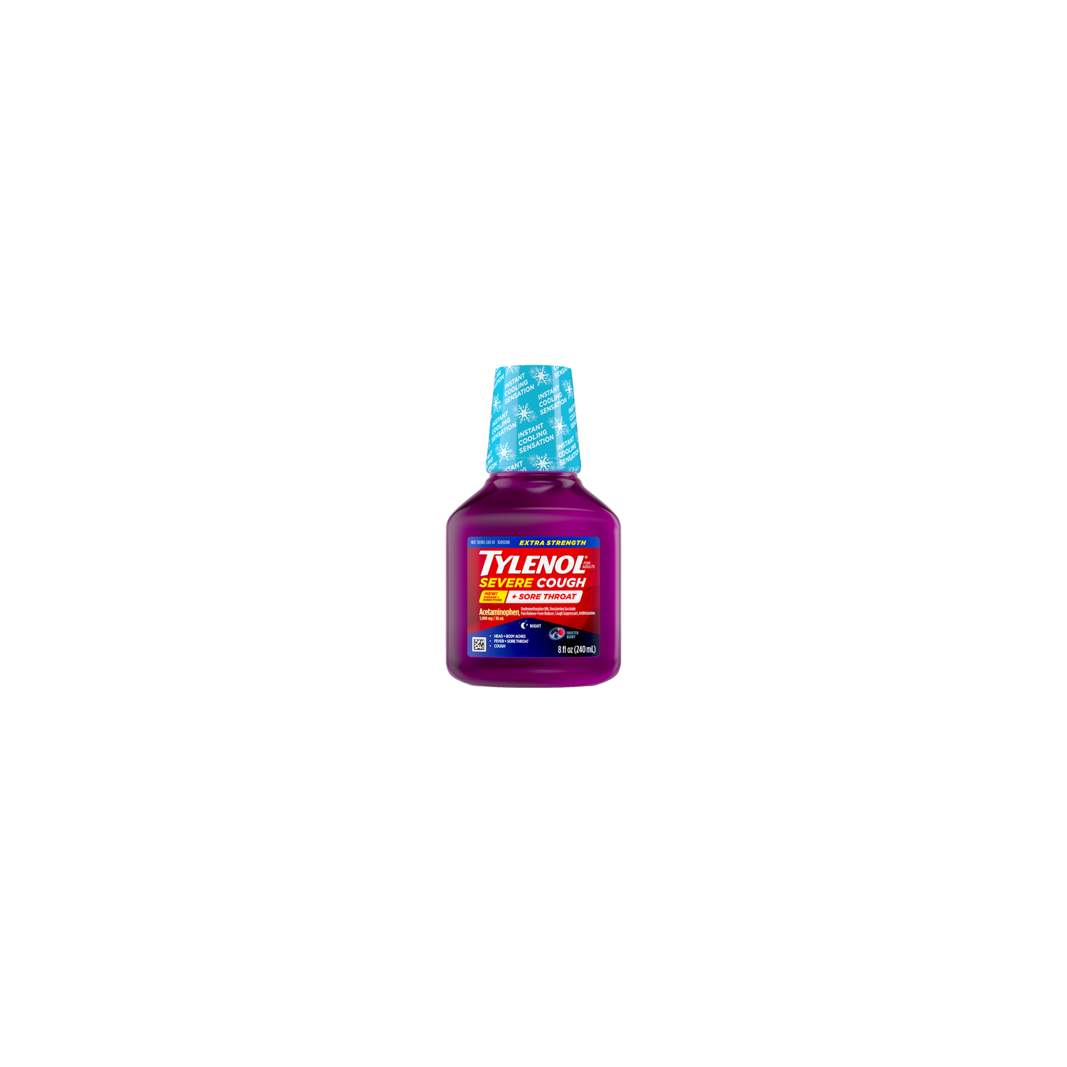 Tylenol Extra Strength Severe Cough + Sore Throat Night Liquid - 8 Ounce Image 1 of 2