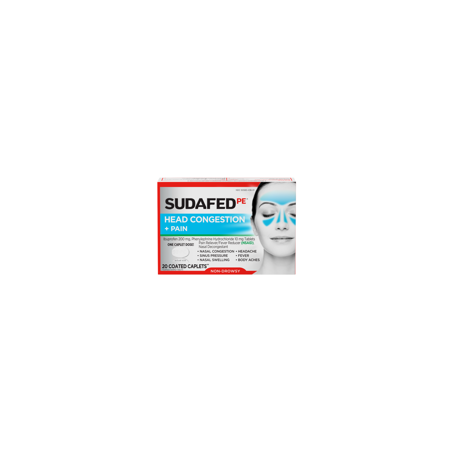 Sudafed Pe Head Congestion + Pain - 20 Count Image 1 of 2