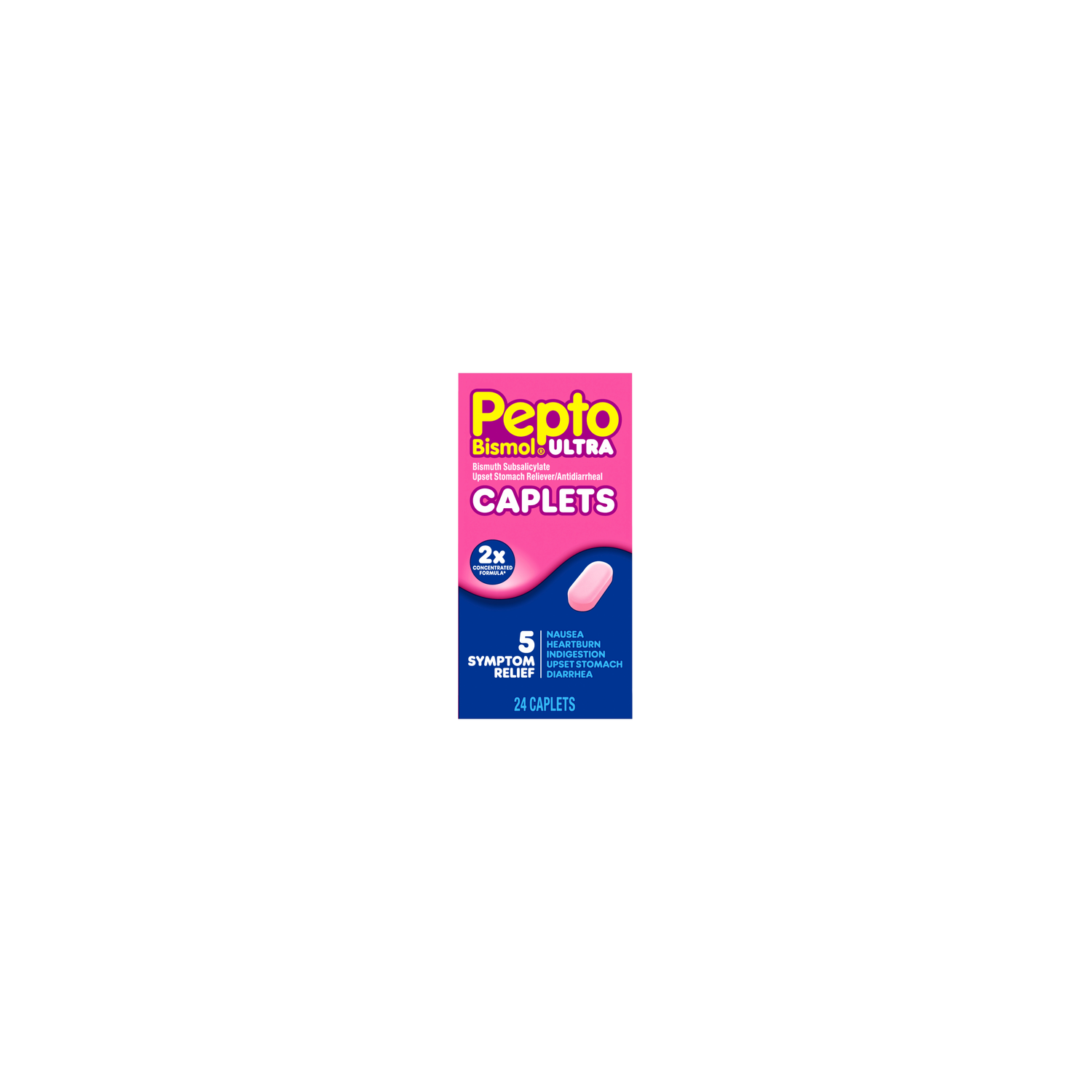 Pepto Bismol 5 Symptom Fast Relief Caplets - 24 Count
