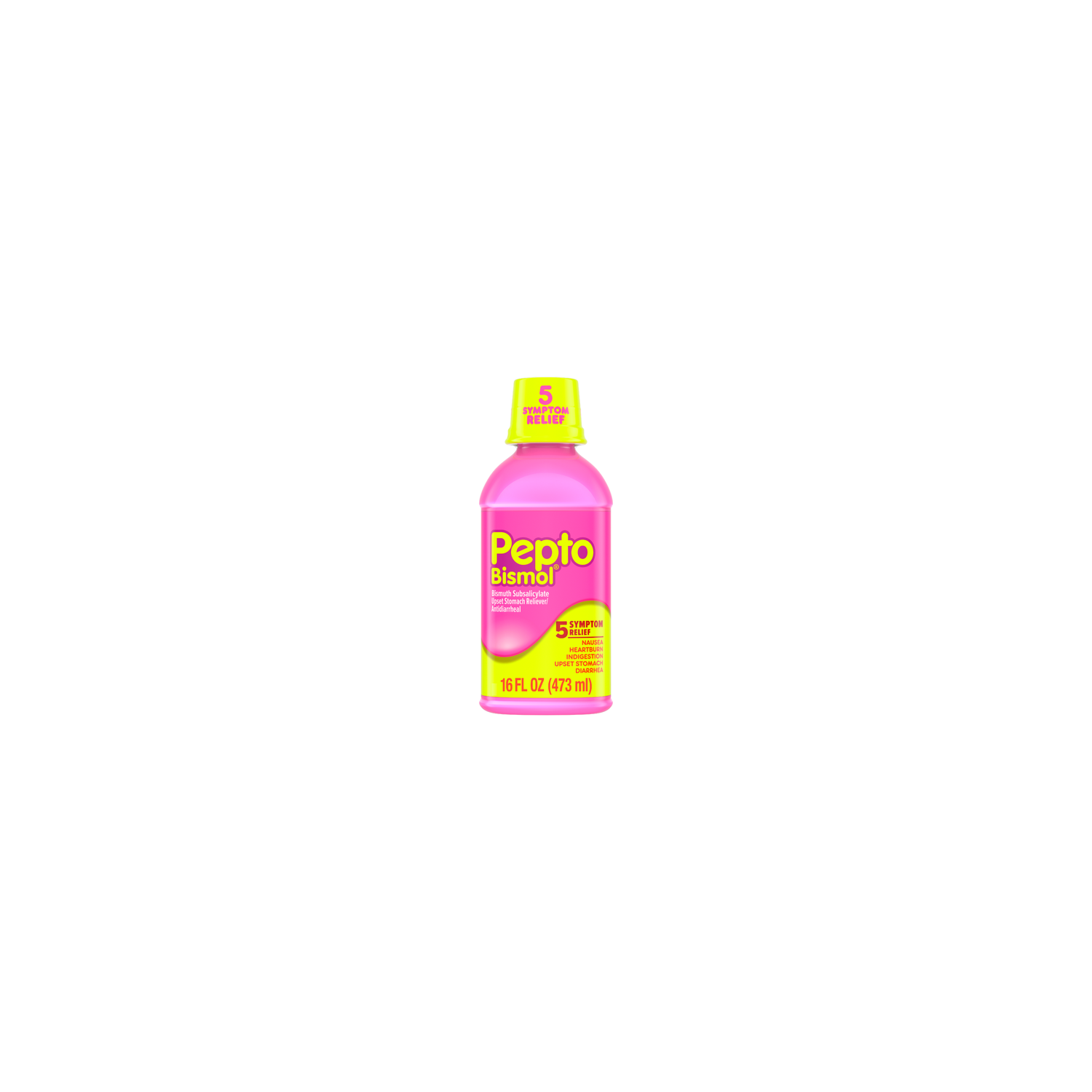 Pepto Bismol Bismuth Subsalicylate Original Liquid 5 Symptom Relief - 16 Ounce Image 1 of 2