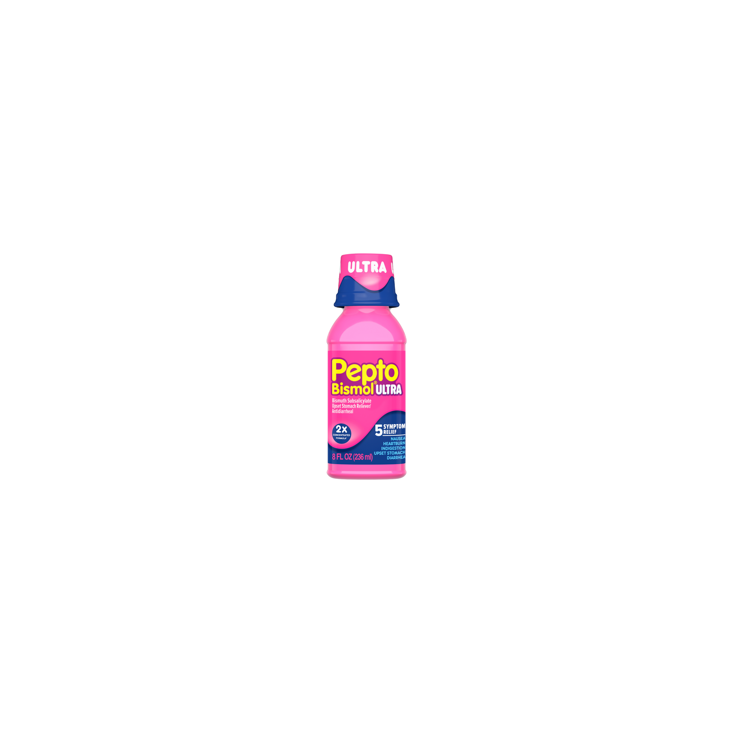 Pepto Bismol Ultra Bismuth Subsalicylate Liquid 5 Symptom Relief - 8 Ounce Image 1 of 2