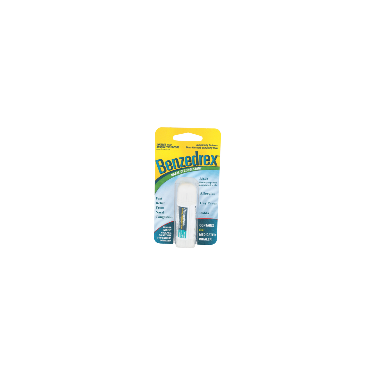 Benzedrex Inhaler With Medicated Vapors Nasal Decongestant - 1 Count Image 1 of 2