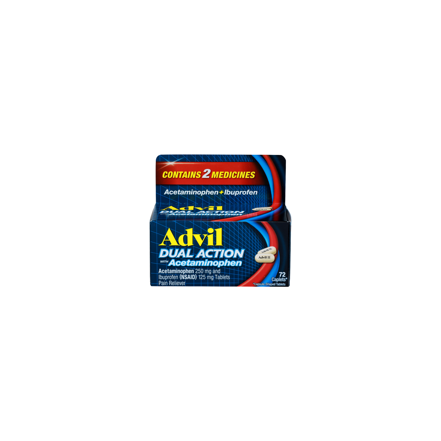 Advil Dual Action With Acetaminophen - 72 Count Image 1 of 4
