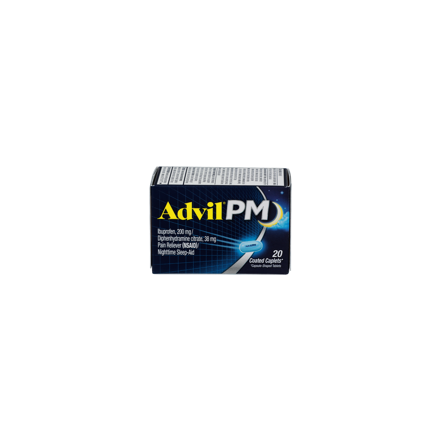 Advil PM Ibuprofen, 200 Mg / Diphenhydramine Citrate, PM Pain Reliever Nsaid Nighttime Sleep-Aid - 20 Count Image 1 of 4