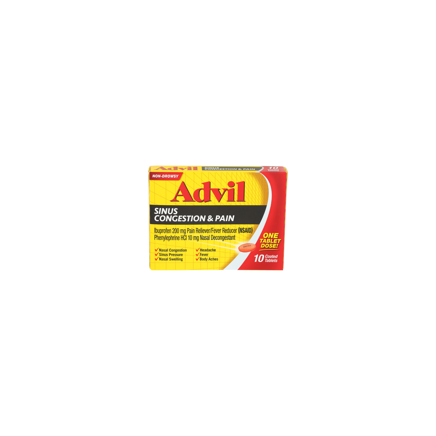 Advil Sinus Congestion & Pain - 10 Count Image 1 of 4