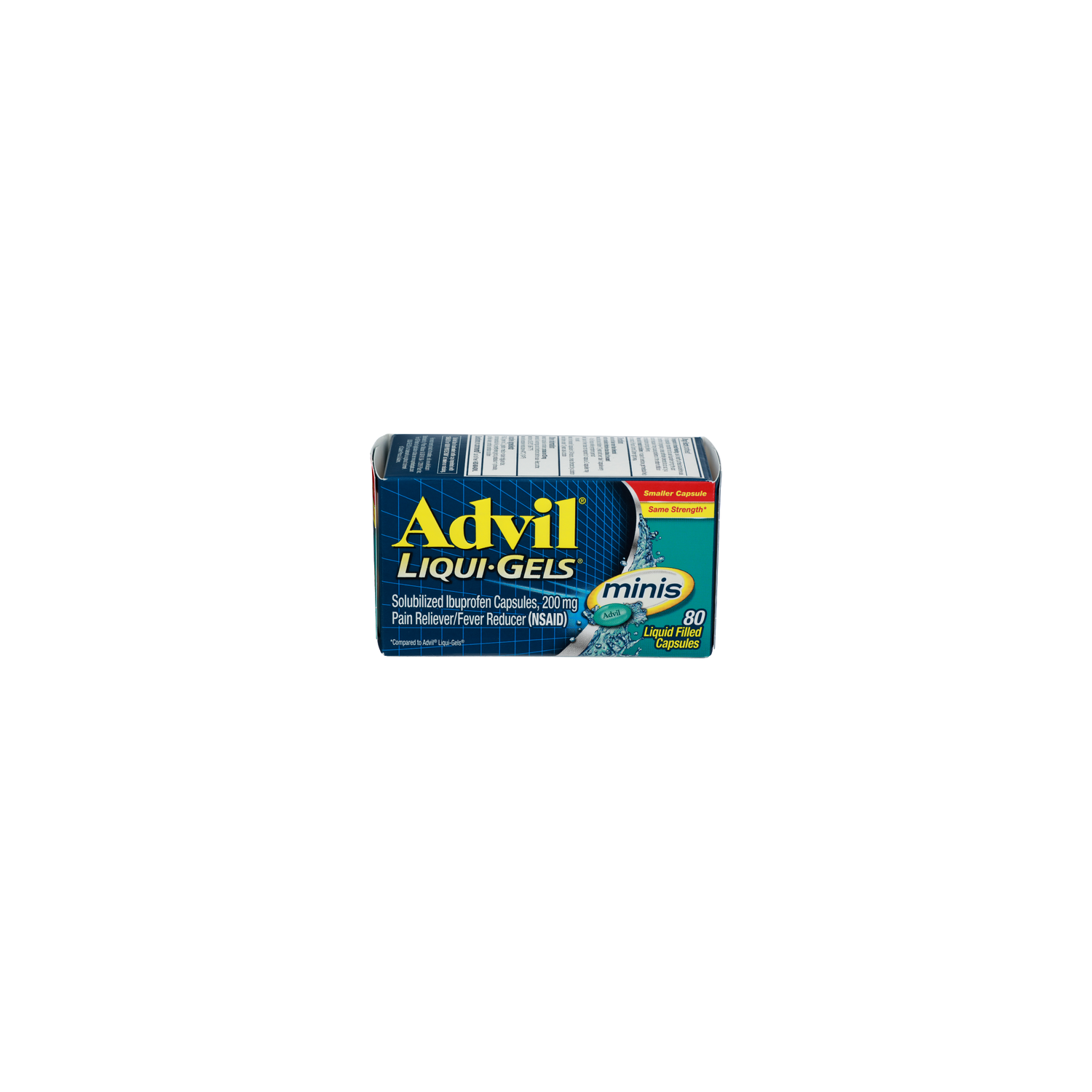 Advil Liquigels Minis Solubilized Ibuprofen Capsules, Liquigels - 80 Count Image 1 of 4
