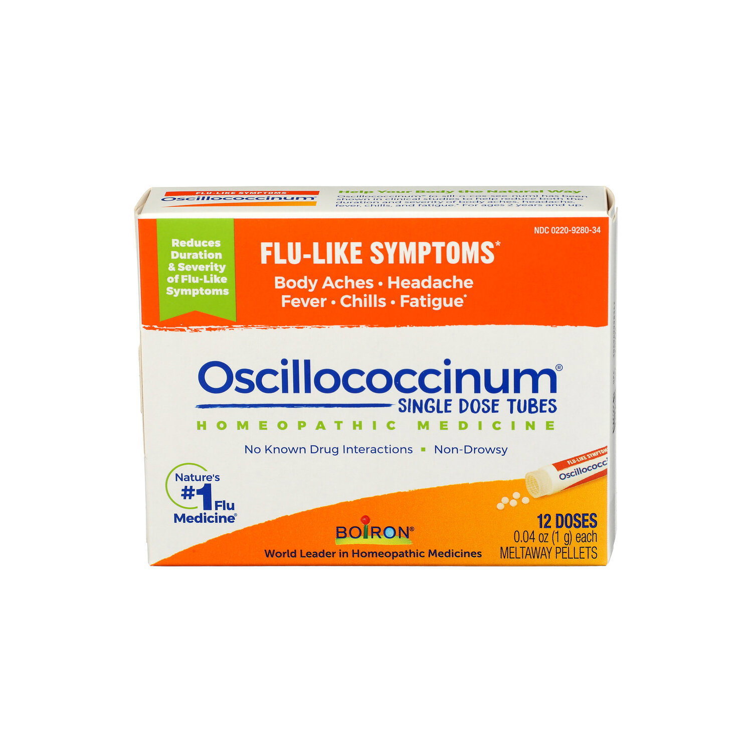 Boiron Oscillococcinum Homeopathic Medicine Meltaway Pellets - 12 Count Image 1 of 2