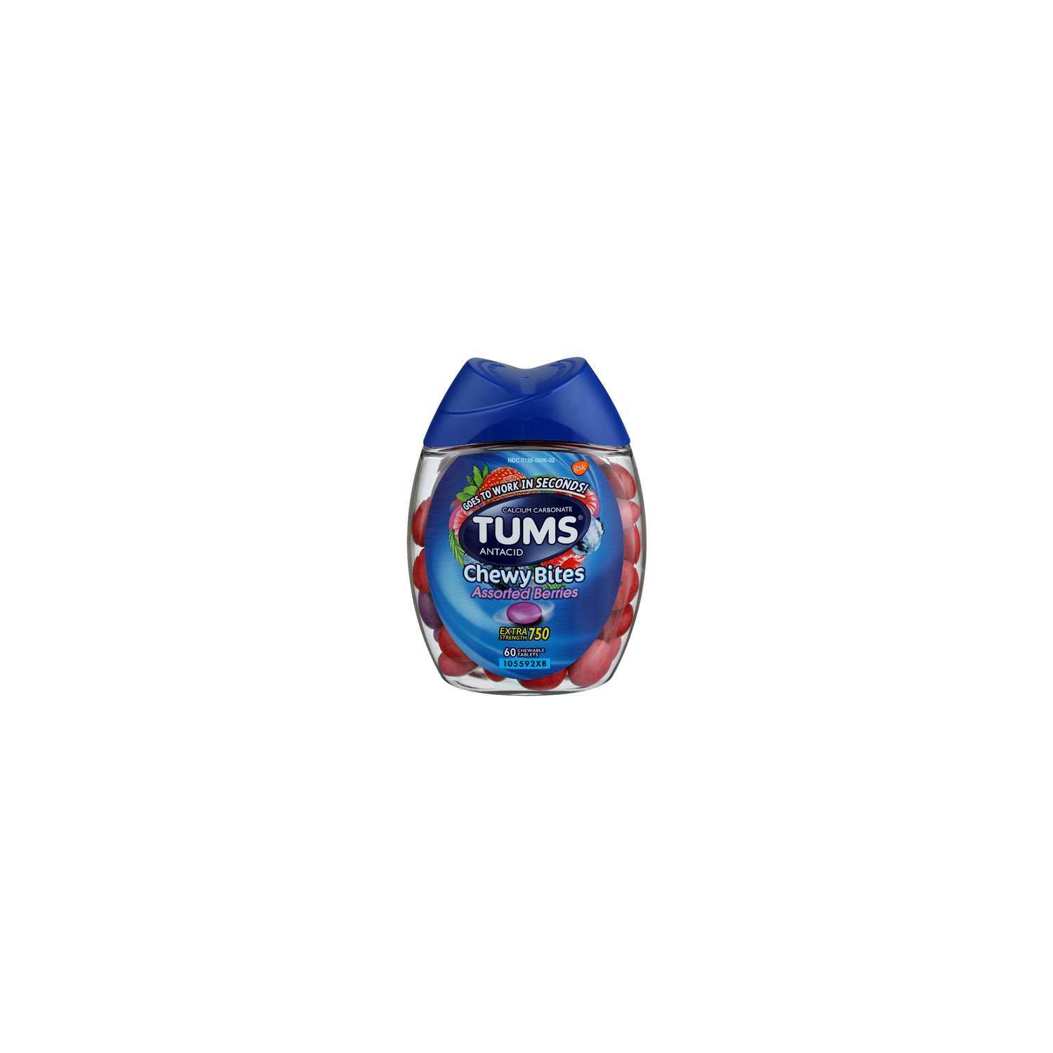 TUMS Chewy Bites Extra Strength 750mg - 60 Count Image 1 of 4