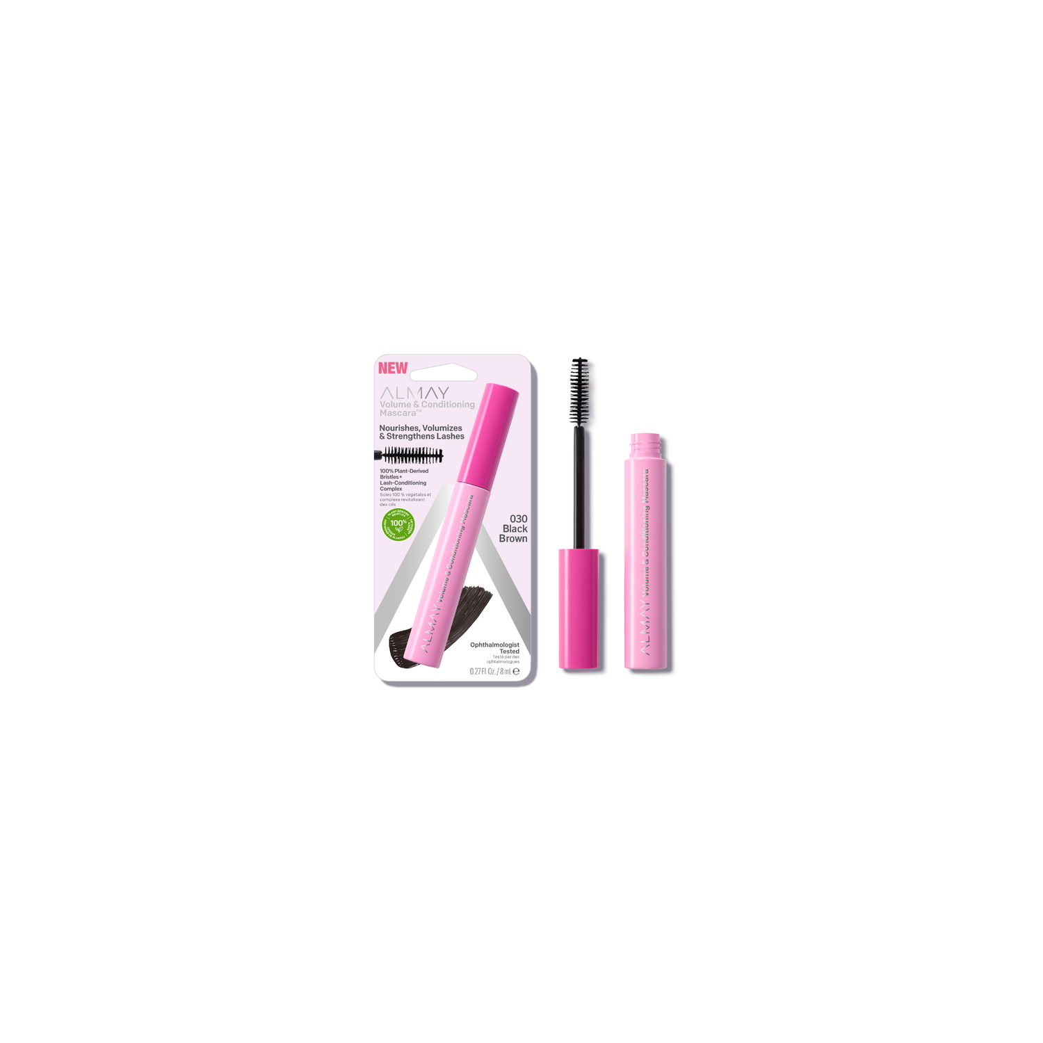 Almay Alm Volume & Conditioning Mascara Non-Waterproof 030 Black Brown - 0.24 Fluid Ounce