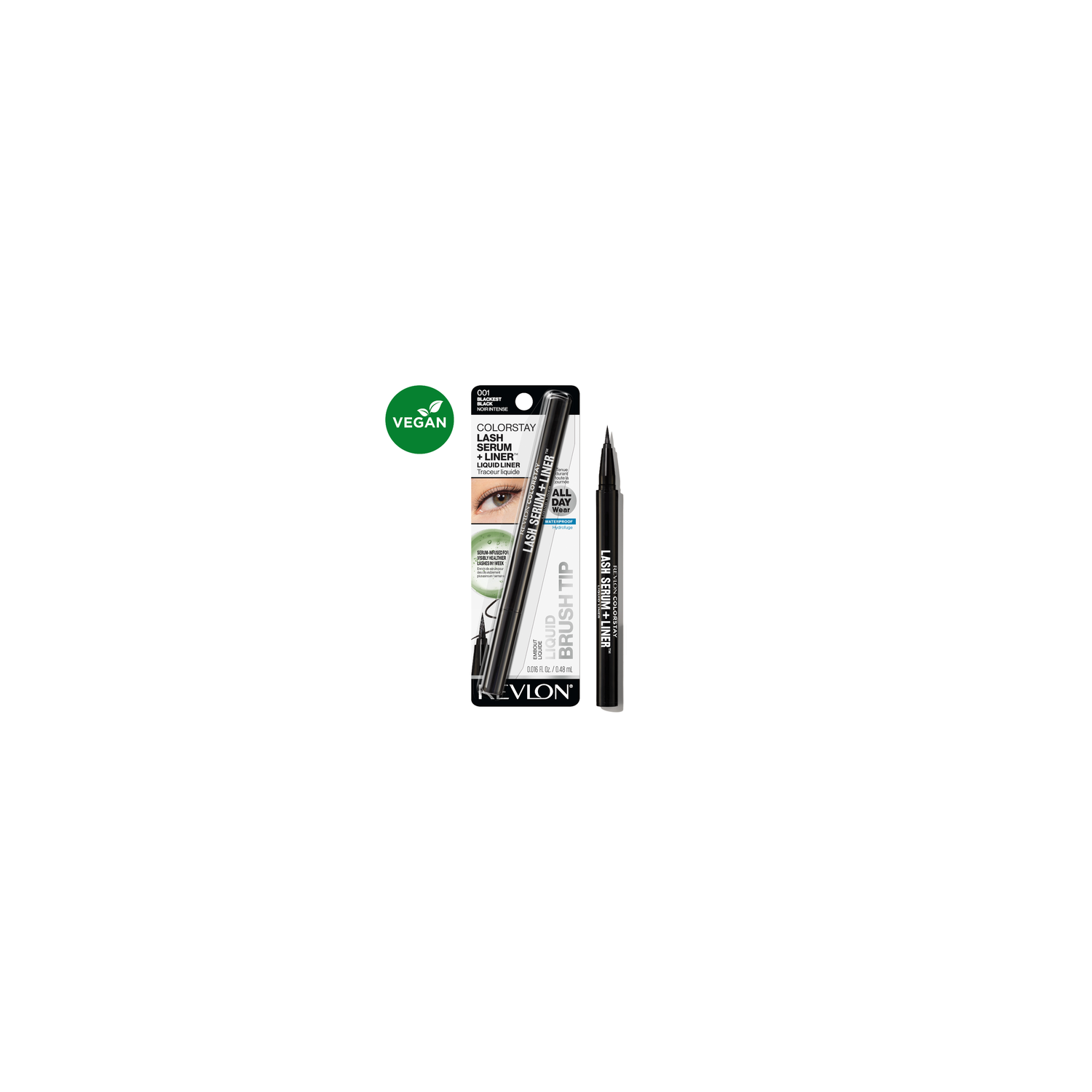 Revlon Rv Colorstay Lash Serum + Liner Liquid Blackest Black - 0.16 Fluid Ounce Image 1 of 2