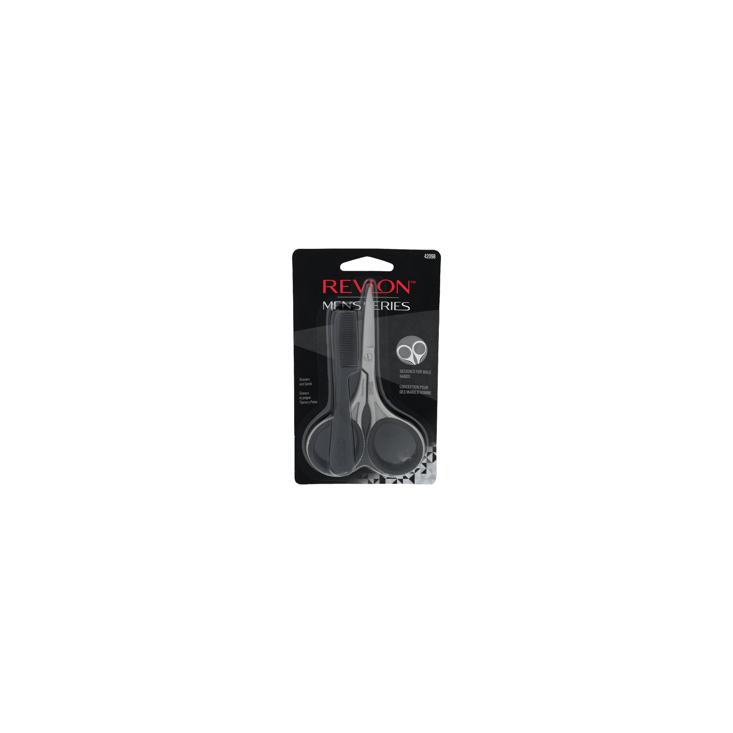 Revlon Men's Series Designed For Male Hands Scissors And Comb - 1 Each Image 1 of 2