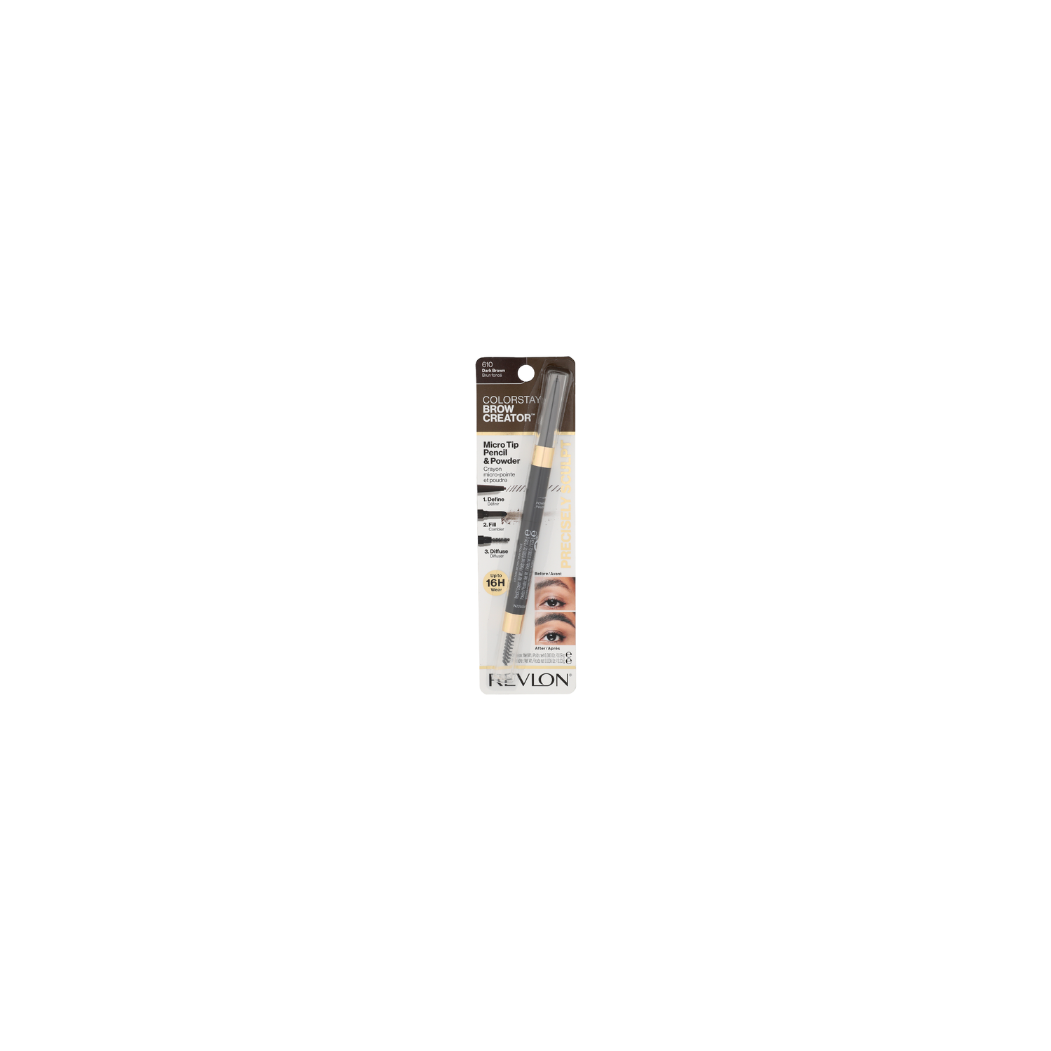 REVLON 610 Dark Brown Colorstay Brow Creator - 1 Each Image 1 of 3