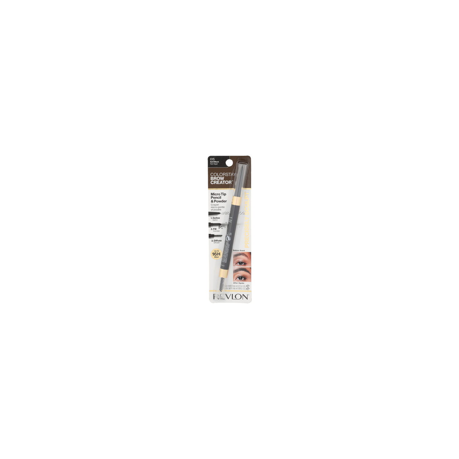 REVLON 615 Soft Black Colorstay Brow Creator - 1 Each Image 1 of 3