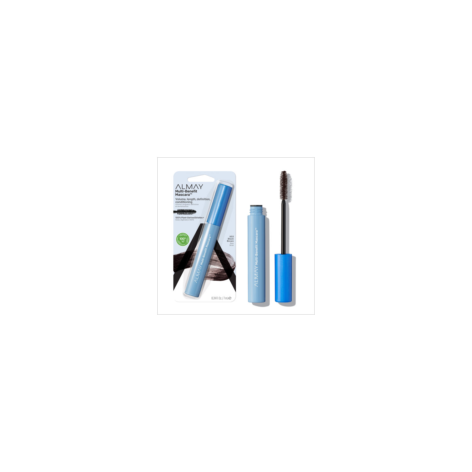 Almay Alm One Coat Multi Benefit Mascara 503 Black Brown - 0.24 Fluid Ounce