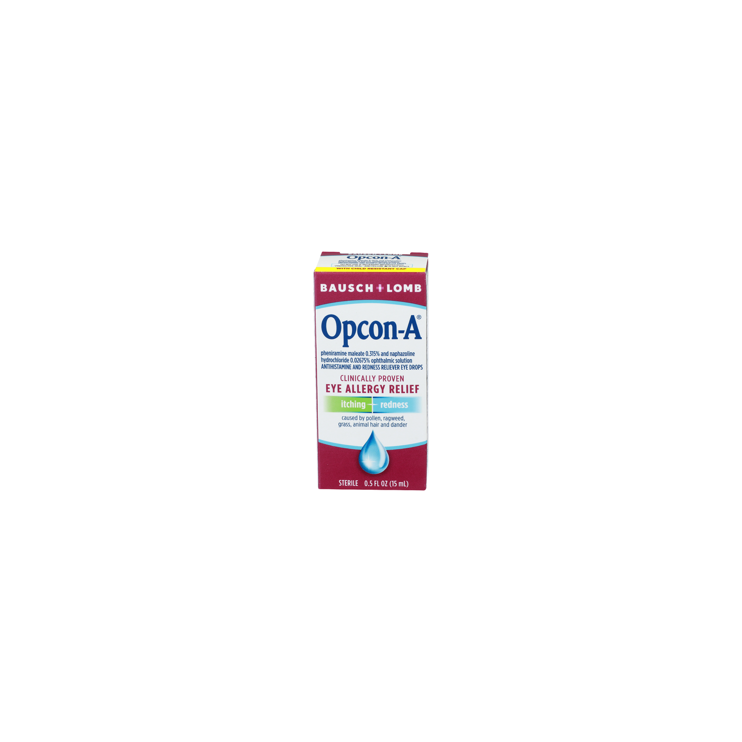 OPCON-A Antihistamine And Redness Reliever Eye Drops - 0.5 Fluid Ounce Image 1 of 2