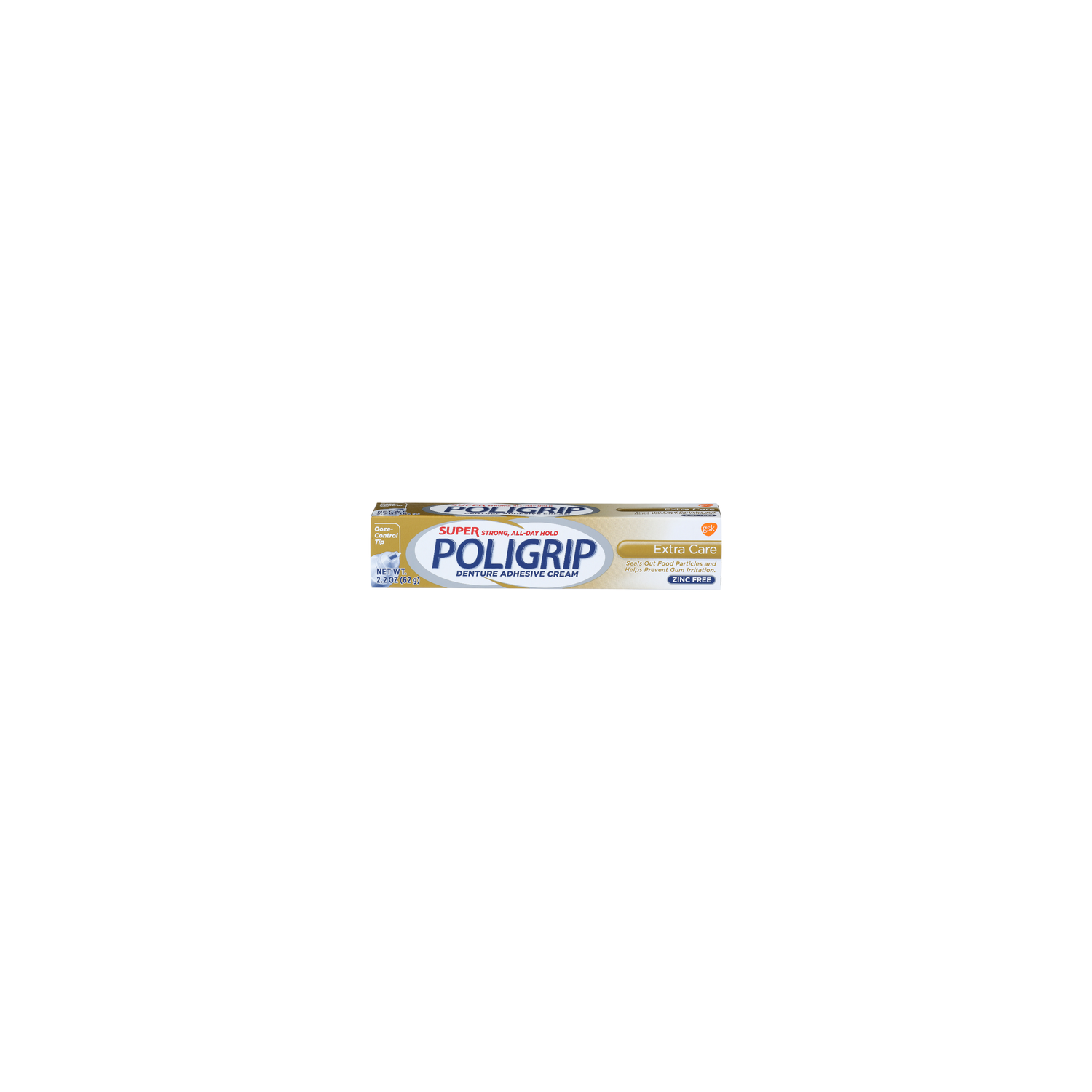 Poligrip Extra Care Denture Adhesive Cream - 2.2 Ounce Image 1 of 3