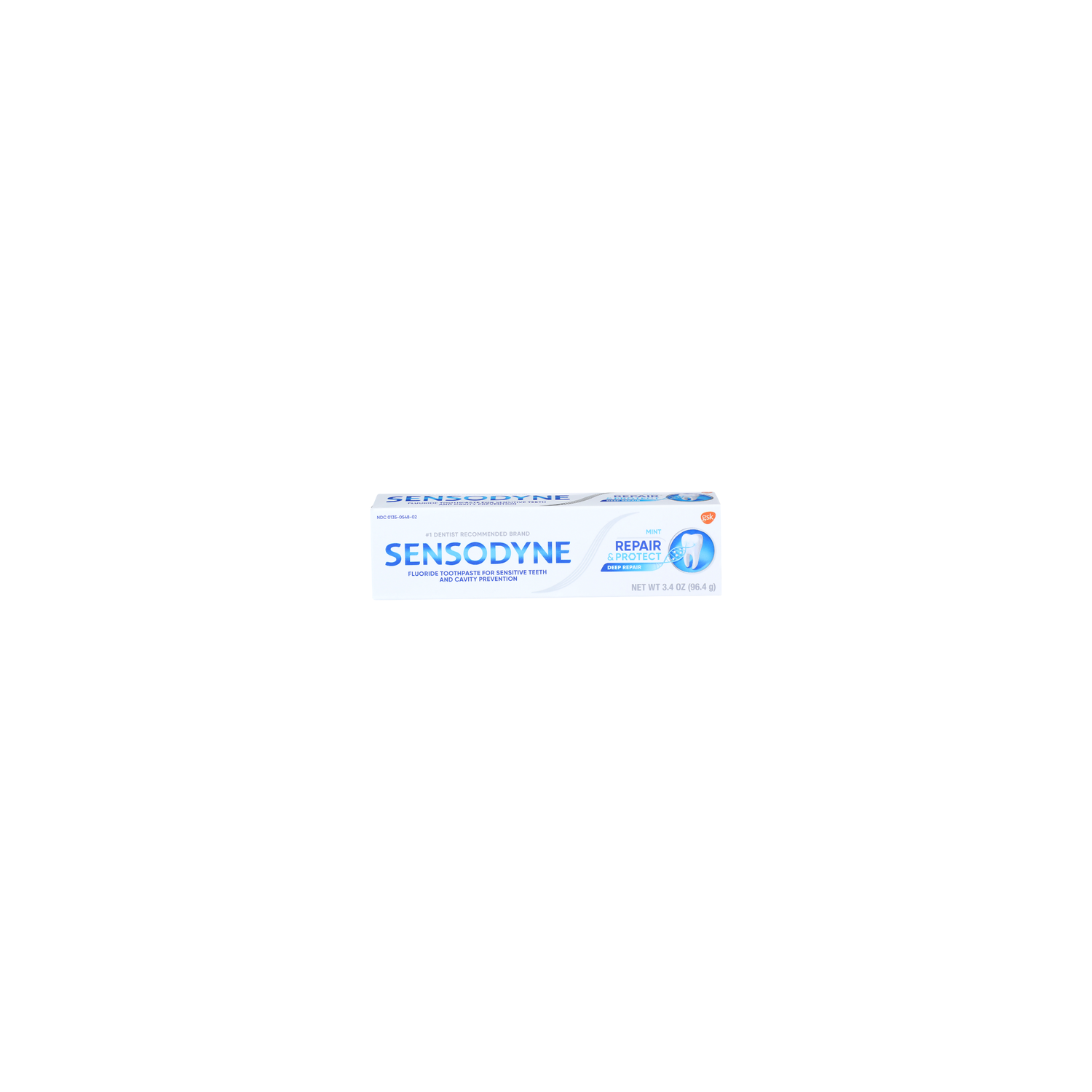 Sensodyne Mint Repair & Protect Fluoride Toothpaste For Sensitive Teeth And Cavity Prevention - 3.4 Ounce Image 1 of 2
