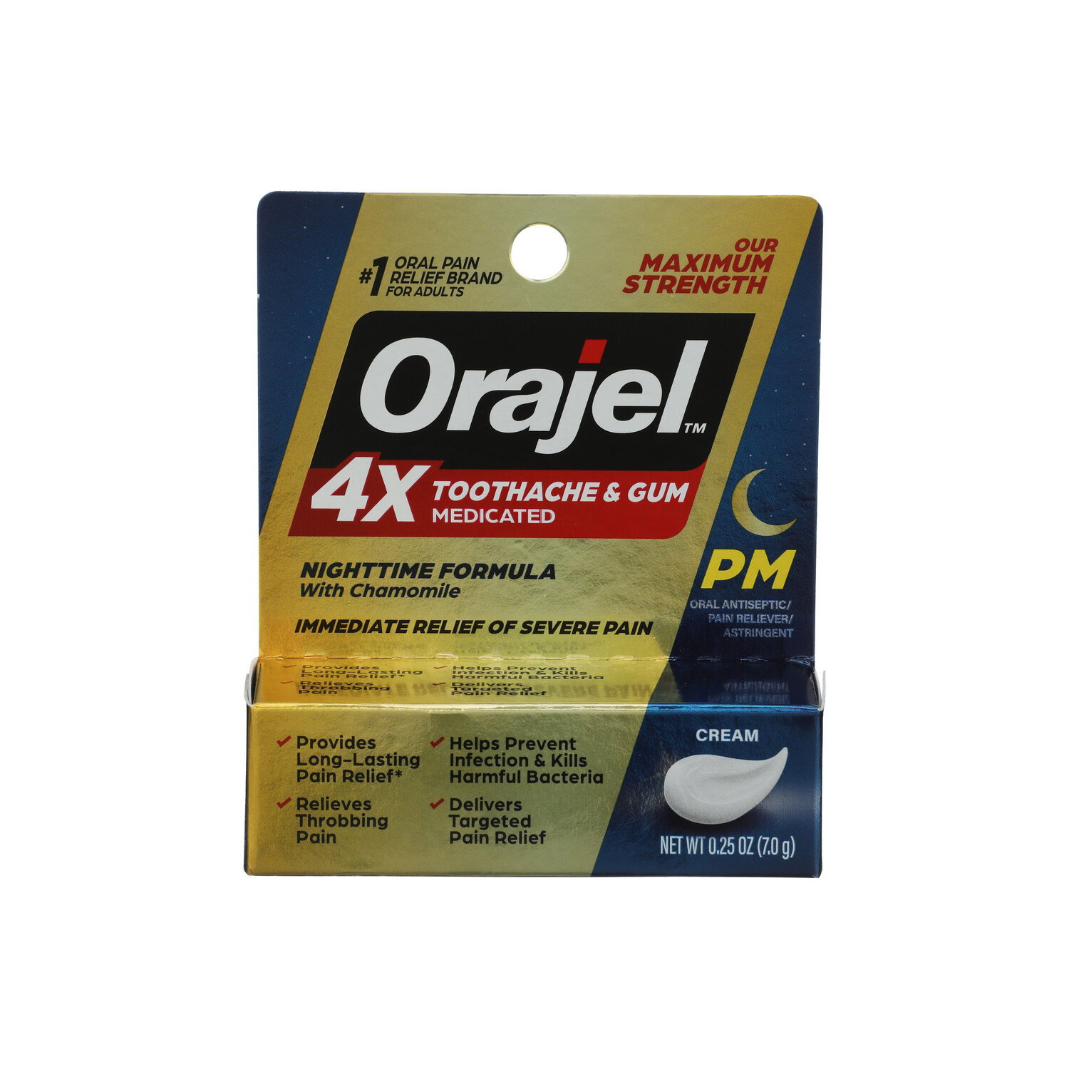 Orajel 4x Medicated Toothache & Gum Instant Pain Relief Cream - 0.25 Ounce Image 1 of 2