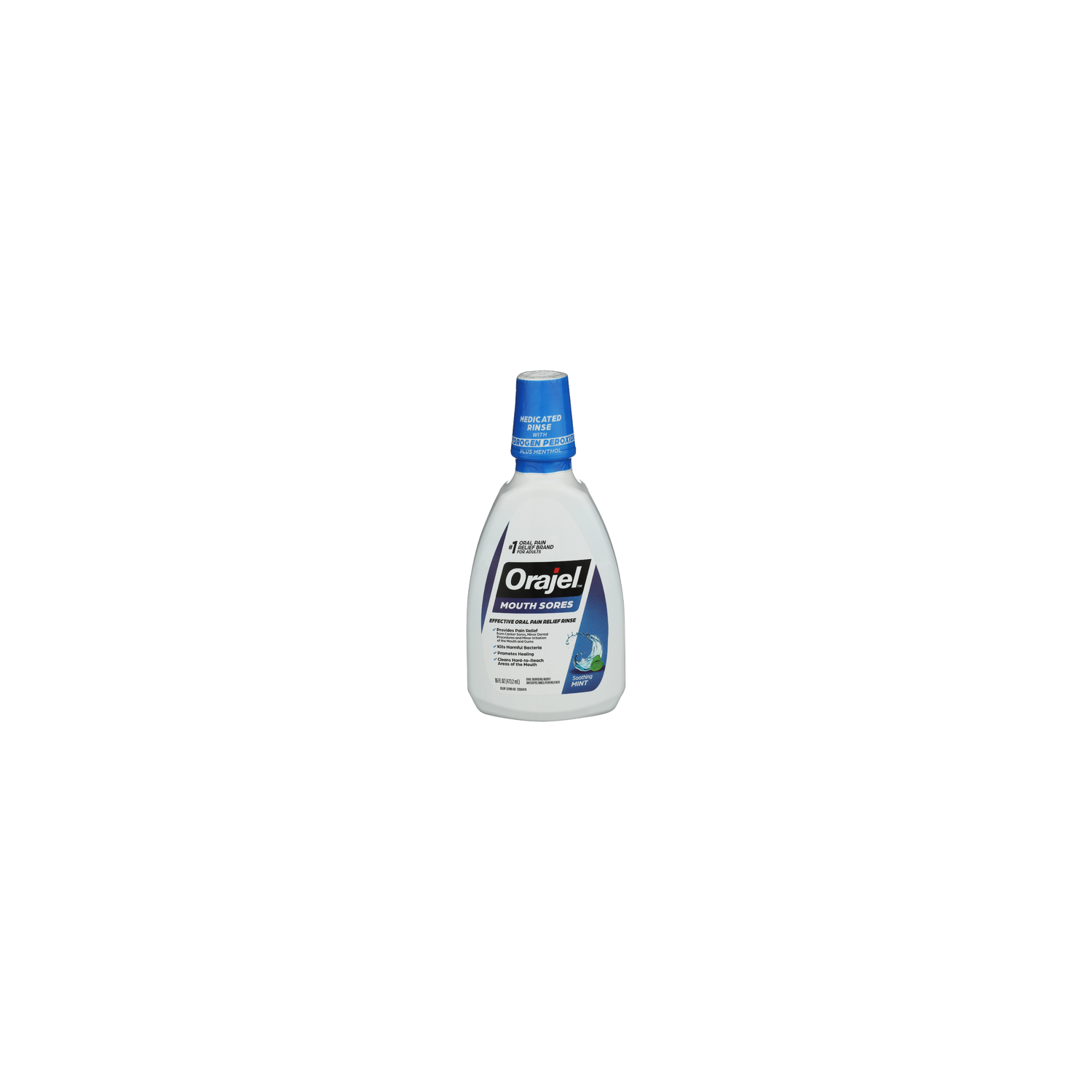 Orajel Soothing Mint Rinse For All Mouth Sores - 16 Fluid Ounce Image 1 of 2