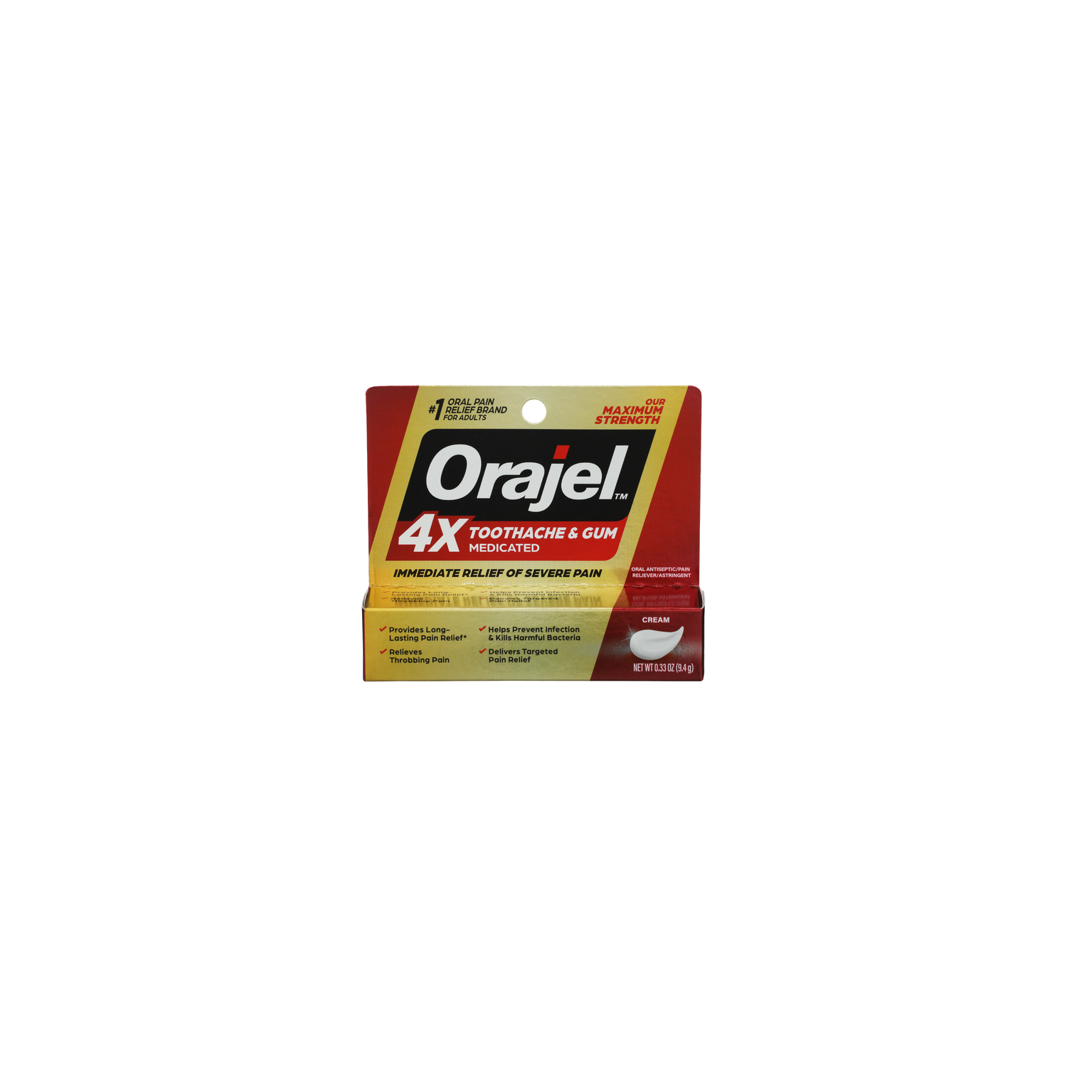 Orajel Cream Instant Pain Relief - 0.33 Ounce Image 1 of 2