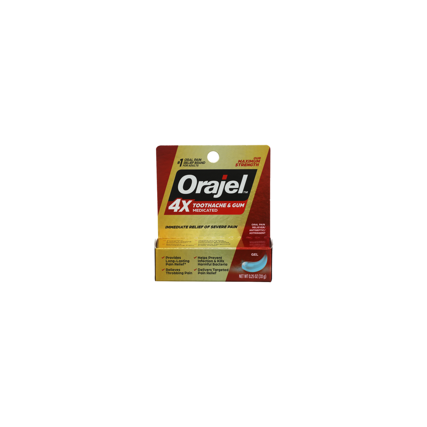 Orajel Gel Tooth Ache 4X Medicated - 0.25 Ounce Image 1 of 2