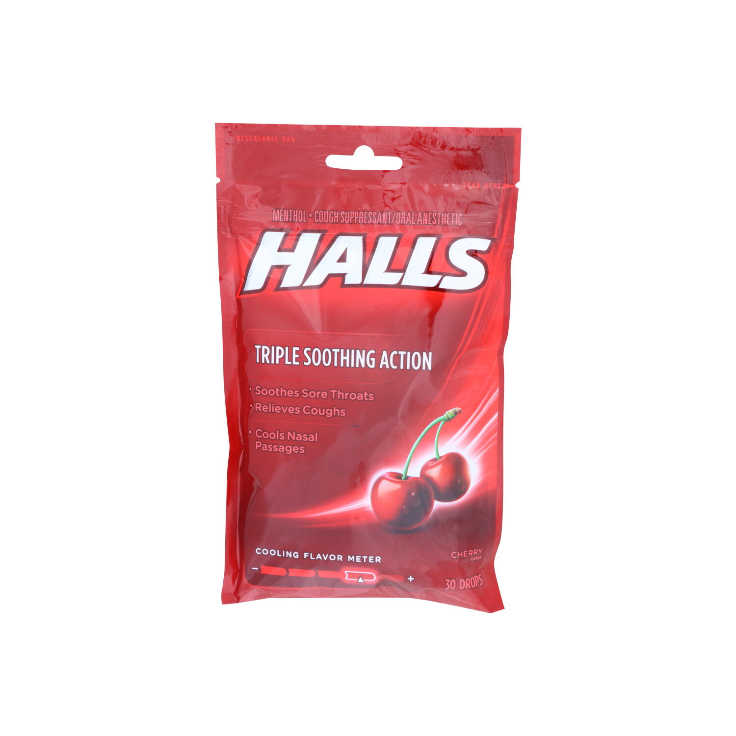 Halls Cherry Bag - 30 Count - Super 1 Foods