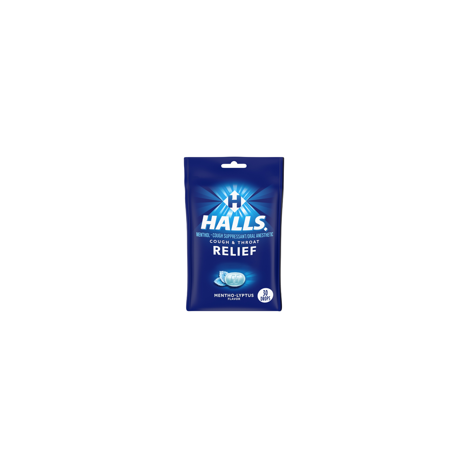 Halls Relief Mentho-Lyptus Flavor Menthol Cough Suppressantoral Anesthetic - 30 Count Image 1 of 3
