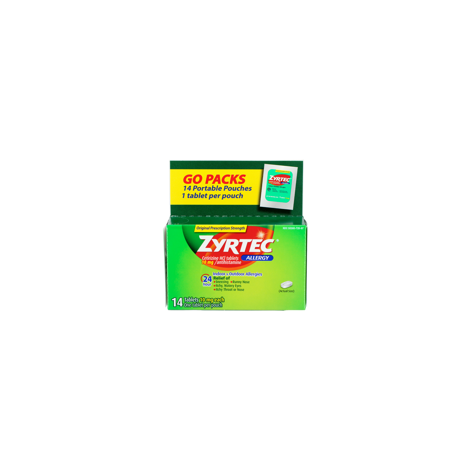 Zyrtec Allergy Indoor & Outdoor Allergies - 14 Count Image 1 of 2